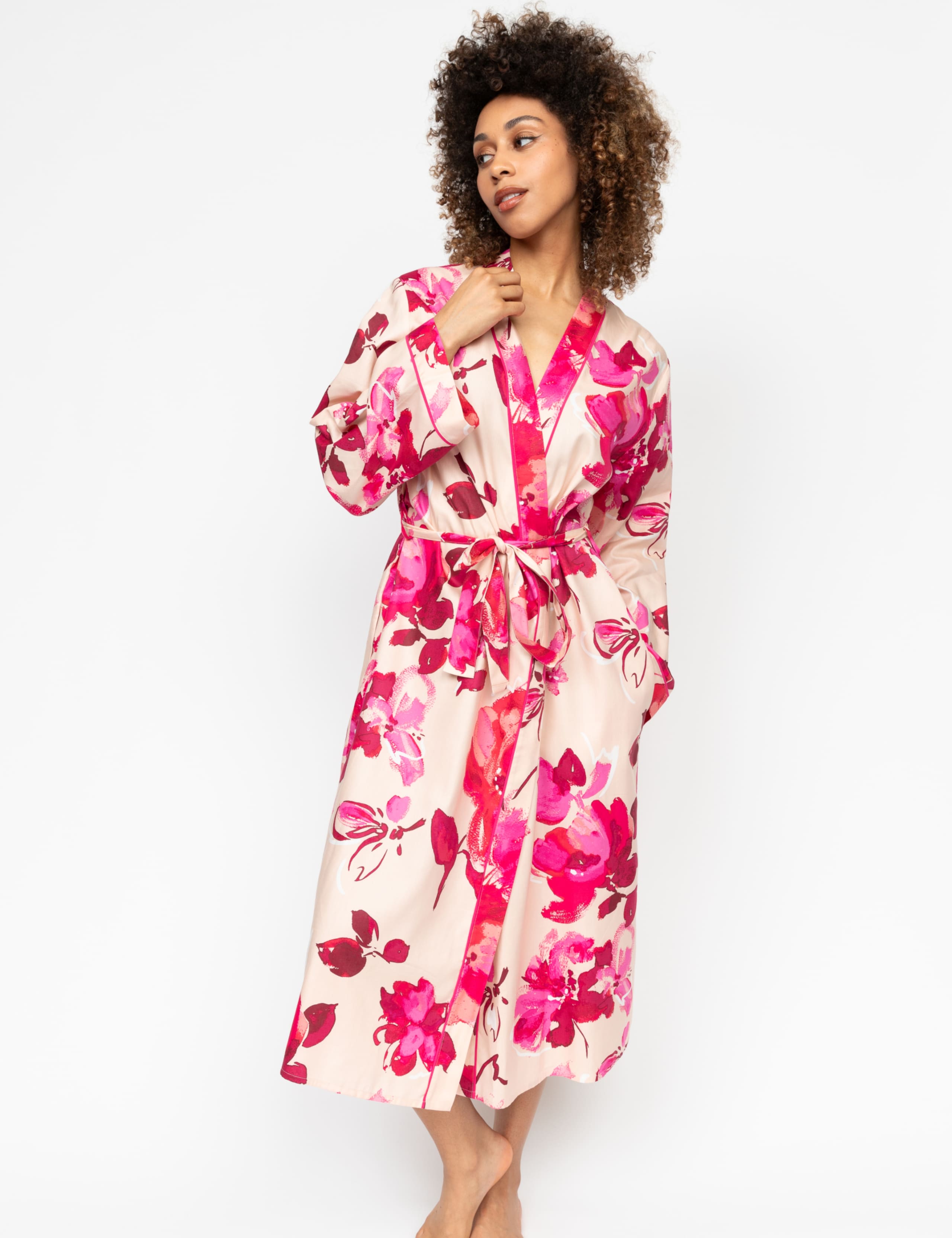 Cotton Modal Floral Dressing Gown