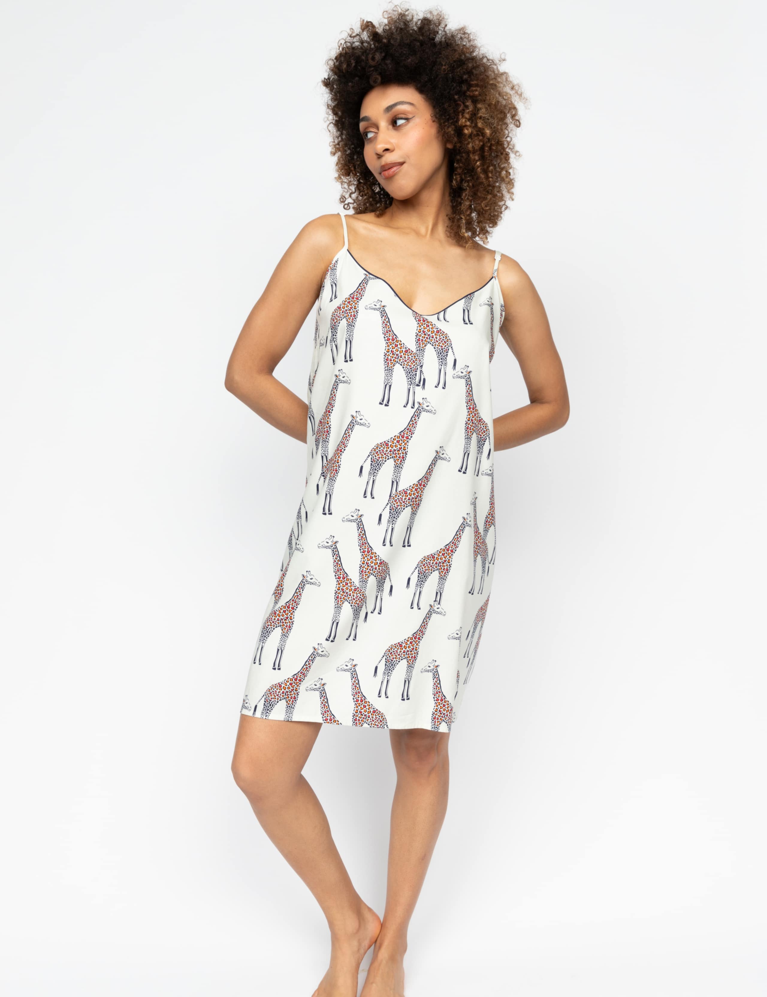 Cotton Modal Giraffe Print Chemise