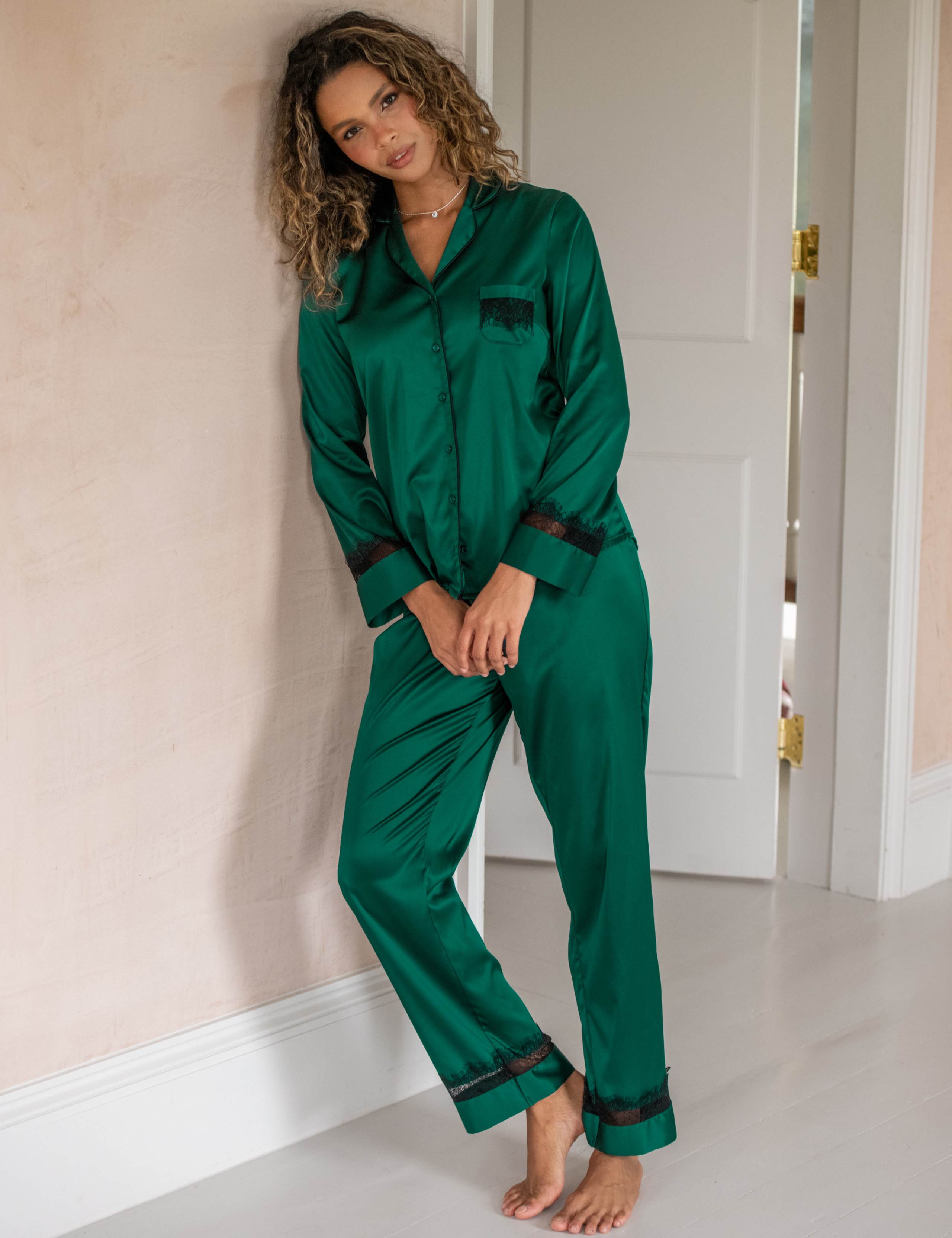 Satin Lace Pyjama Set