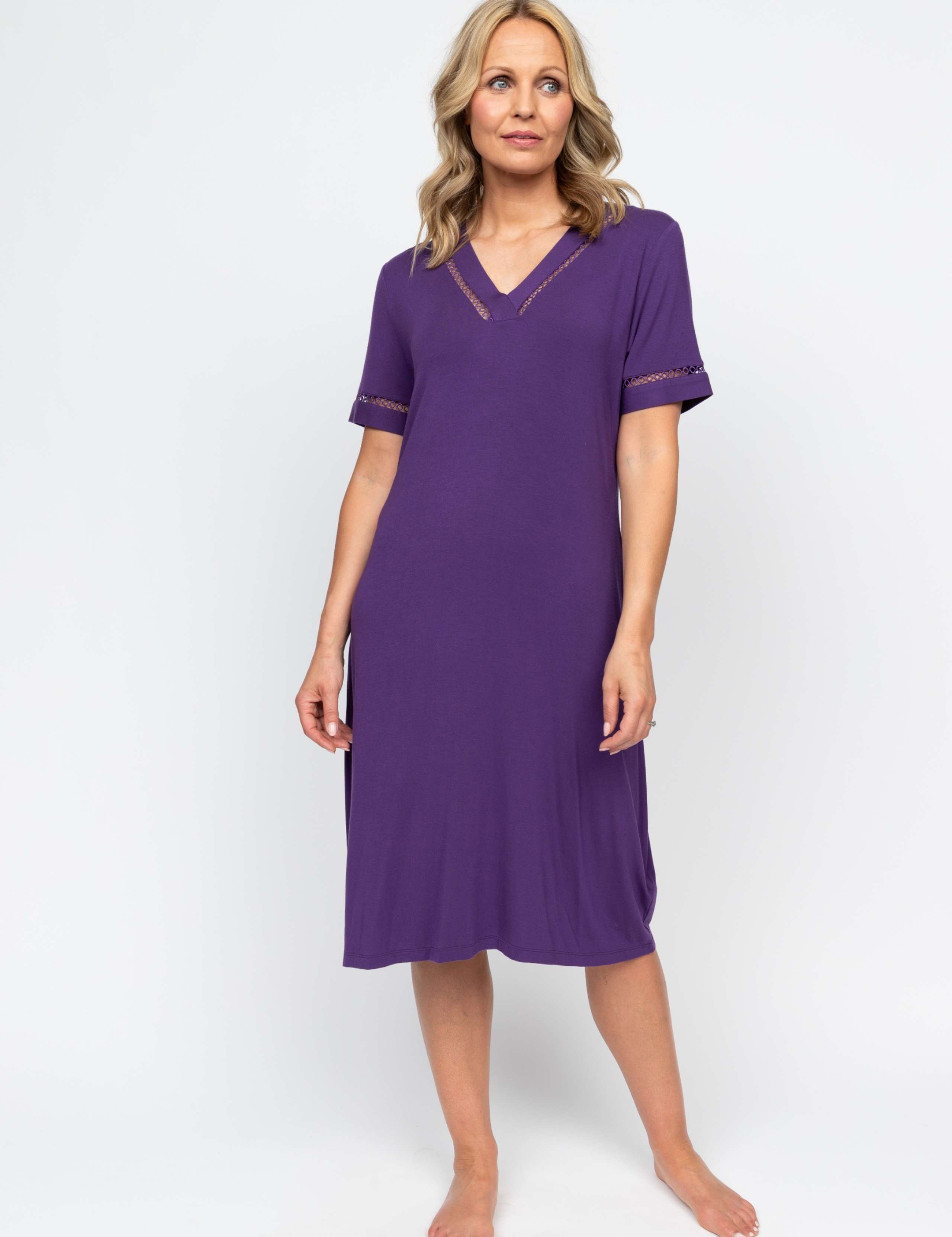 Jersey Lace Insert Nightdress