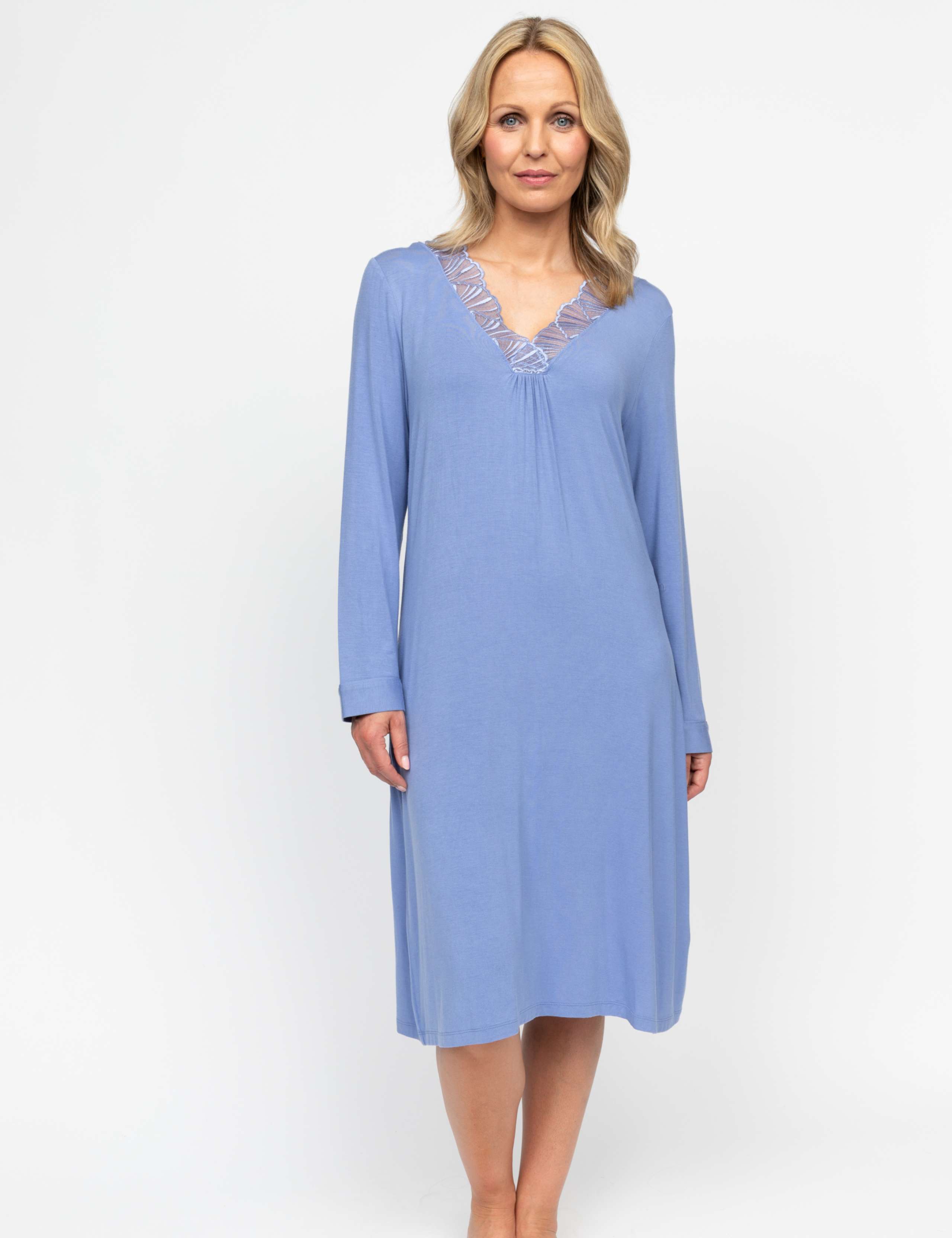 Modal Rich Jersey Lace Detail Nightdress