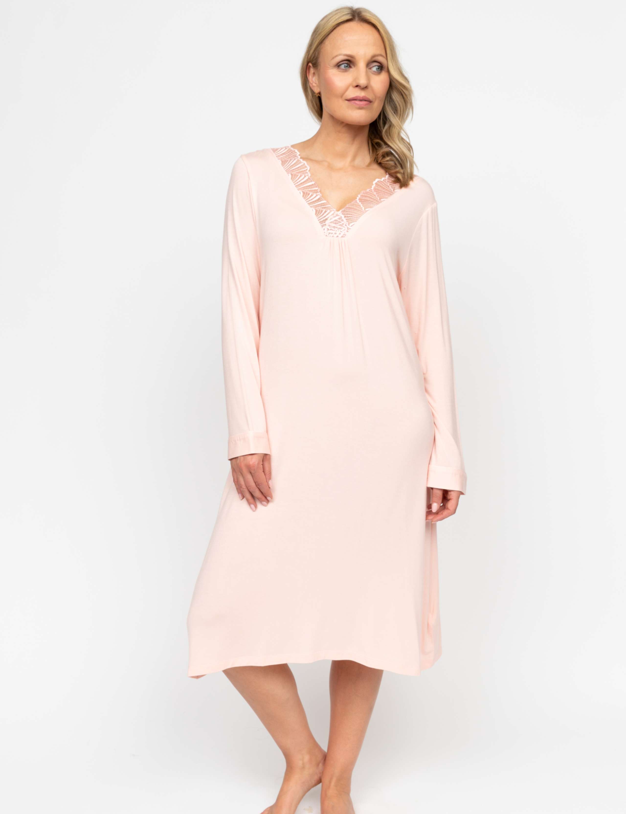 Modal Rich Jersey Lace Trim Nightdress