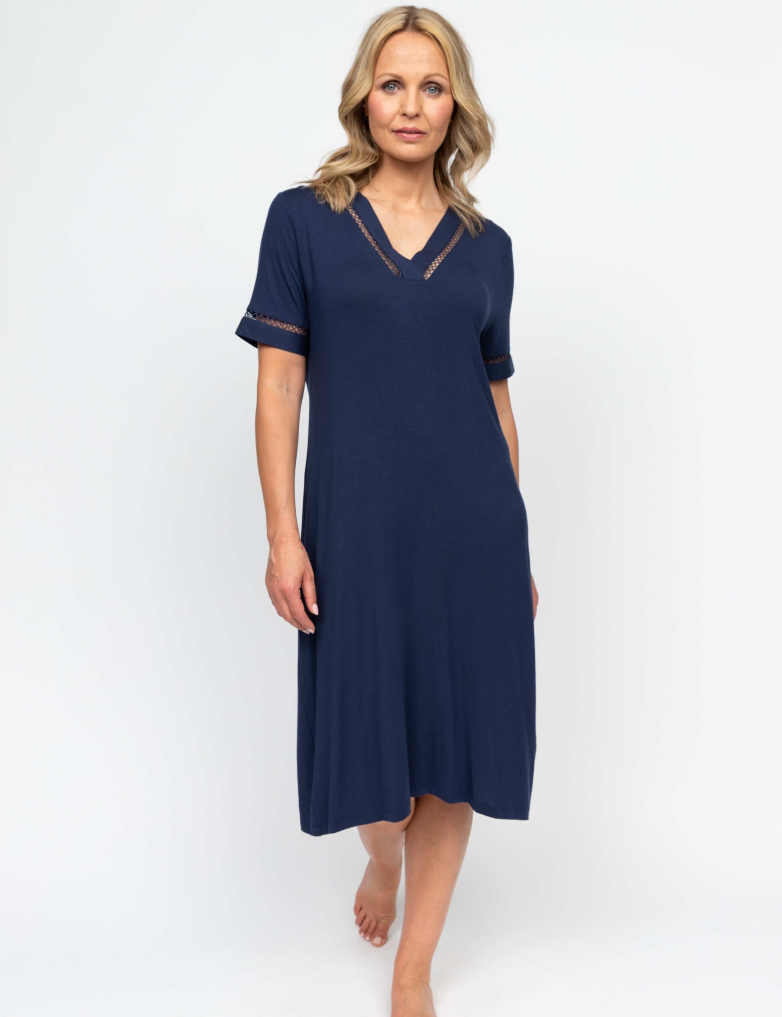 Jersey Lace Insert Nightdress