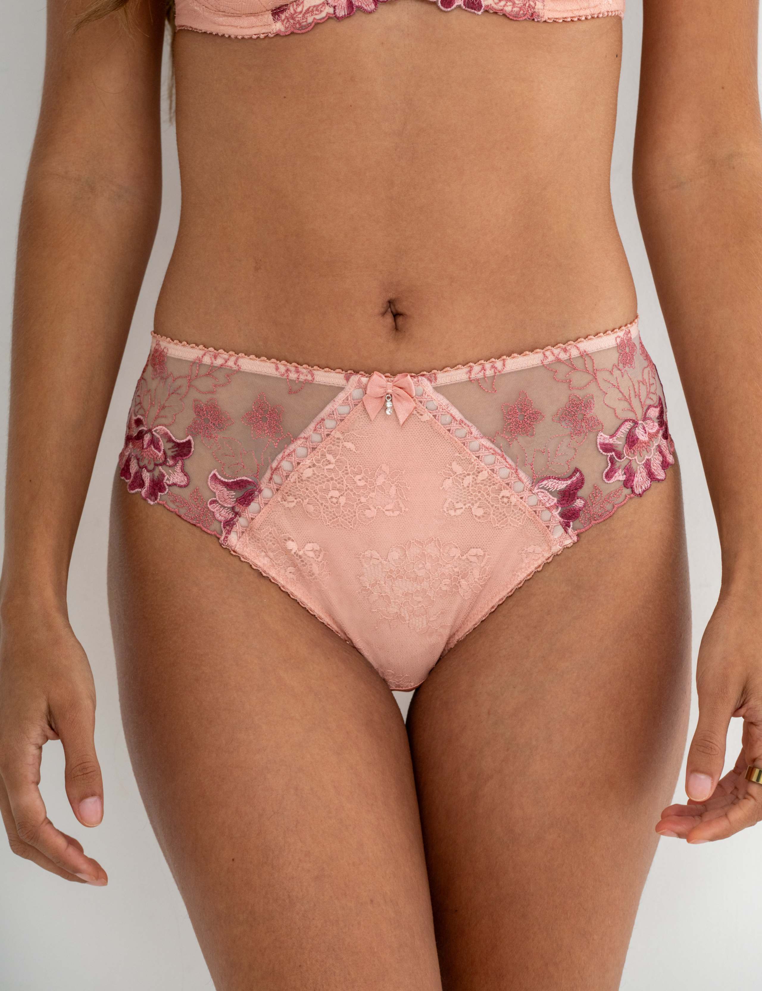 Sofia Embroidered Lace Bikini Knickers