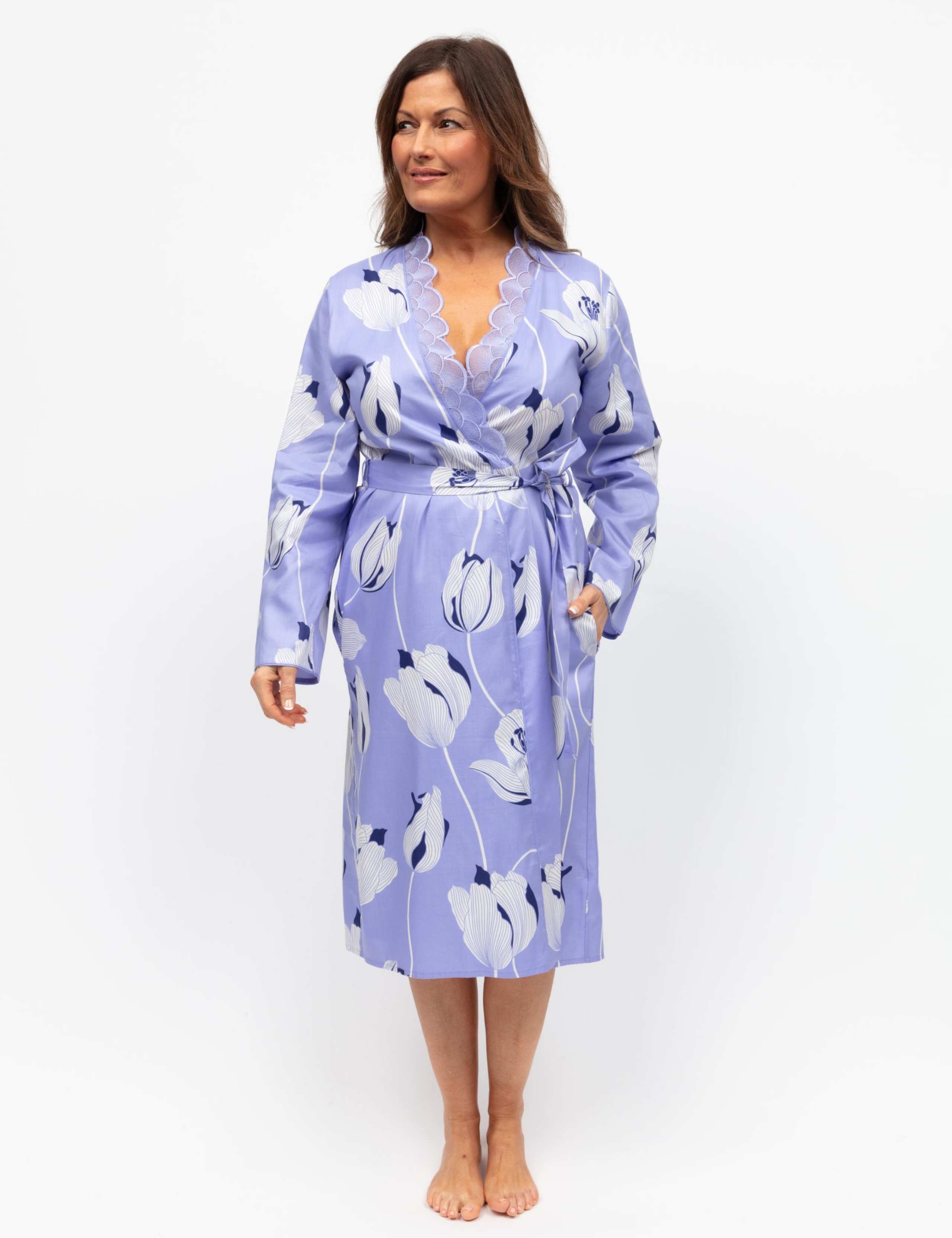 Cotton Modal Floral Dressing Gown