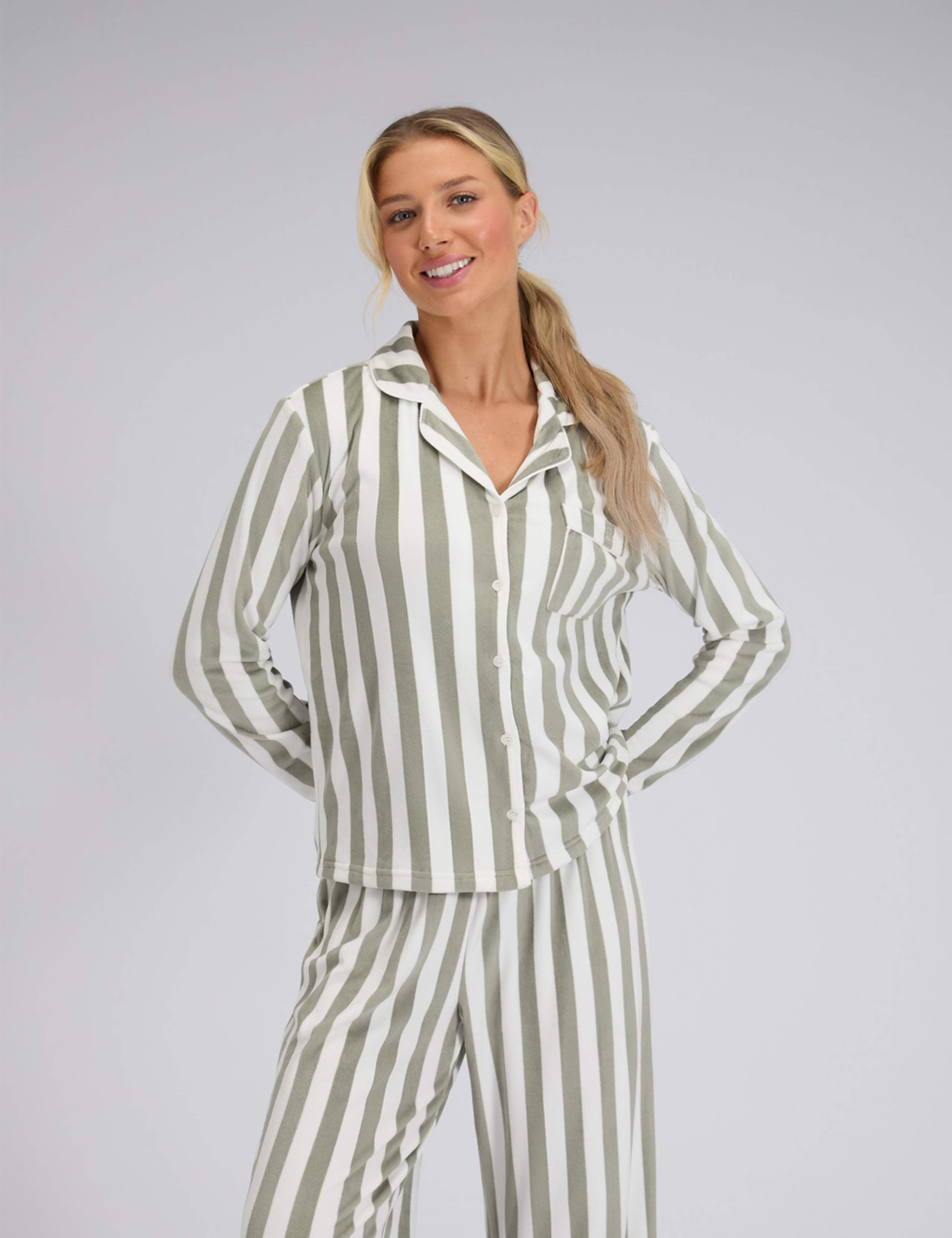 Velour Striped Pyjamas
