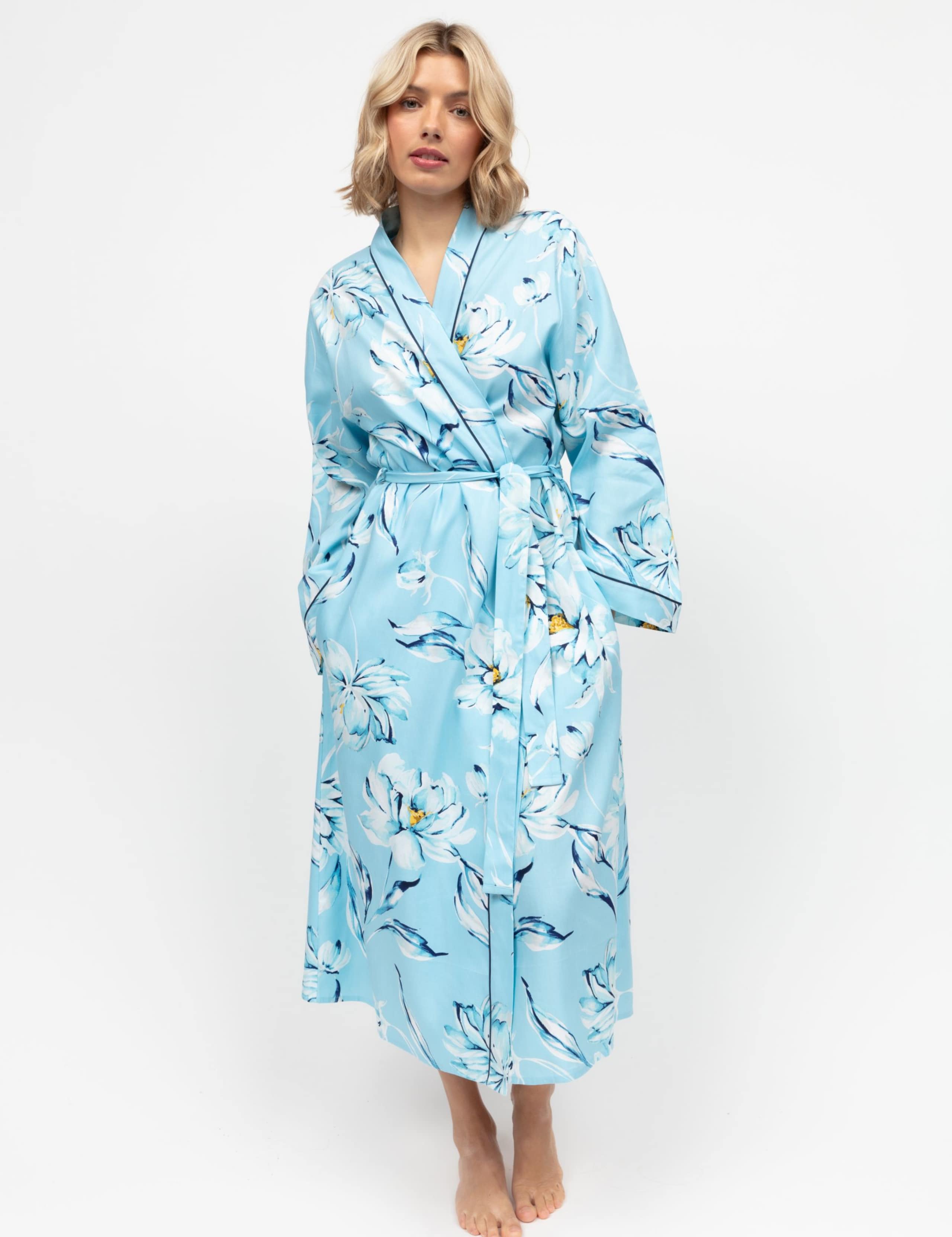 Cotton Modal Floral Dressing Gown