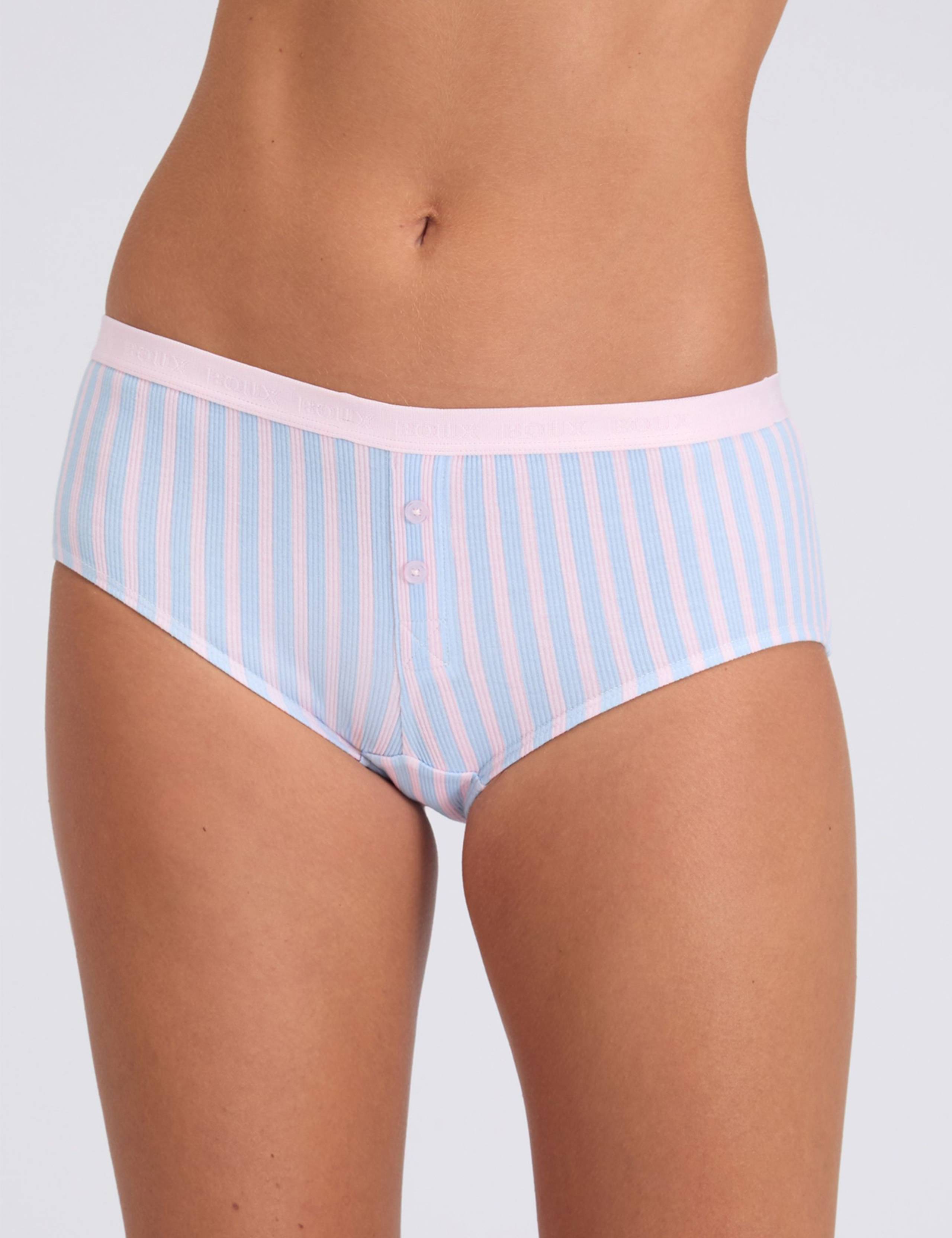 Amiee Striped Low Rise Knicker Shorts