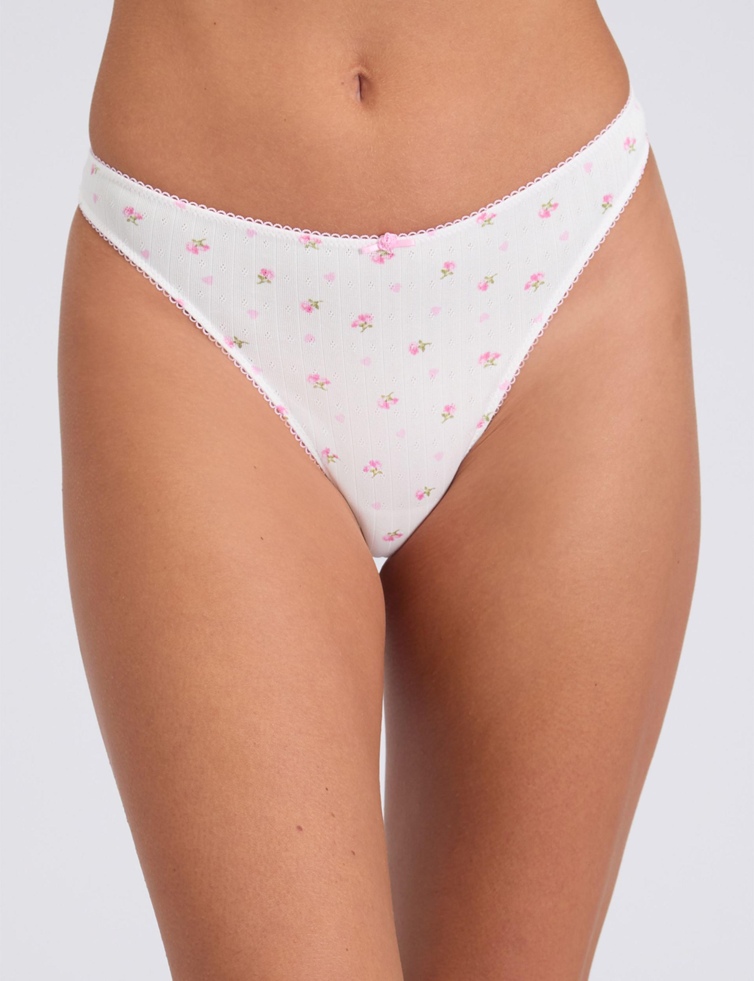 3pk Rosie Pointelle Thongs