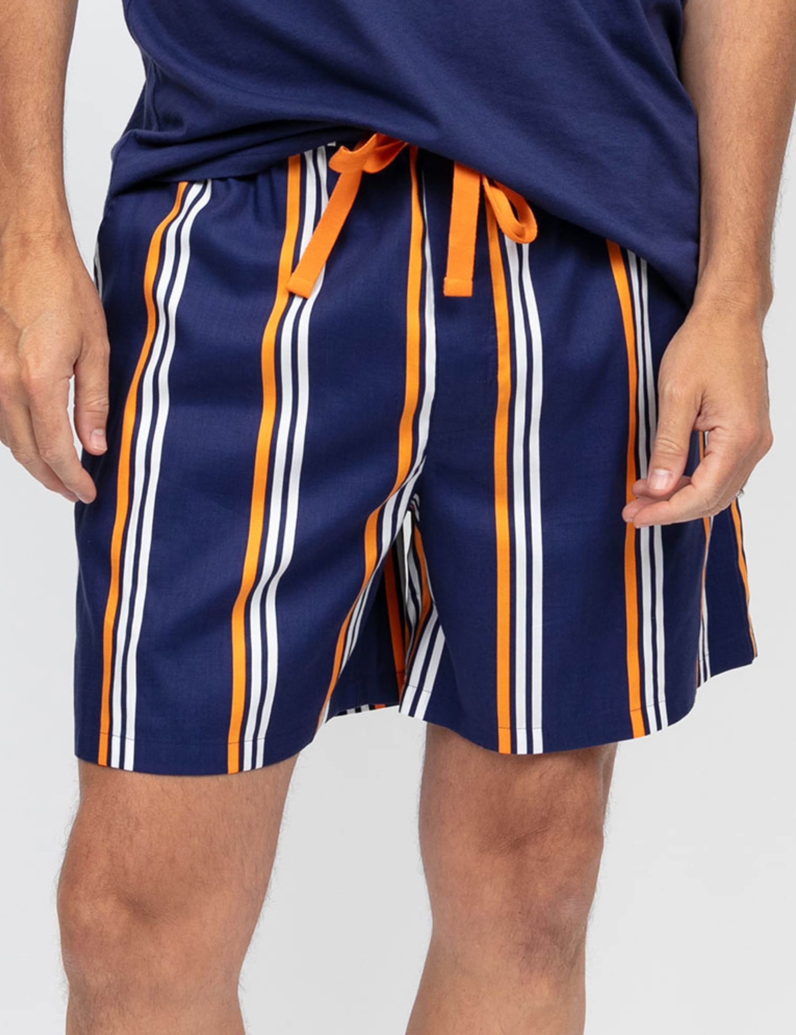 Cotton Modal Blend Striped Pyjama Shorts