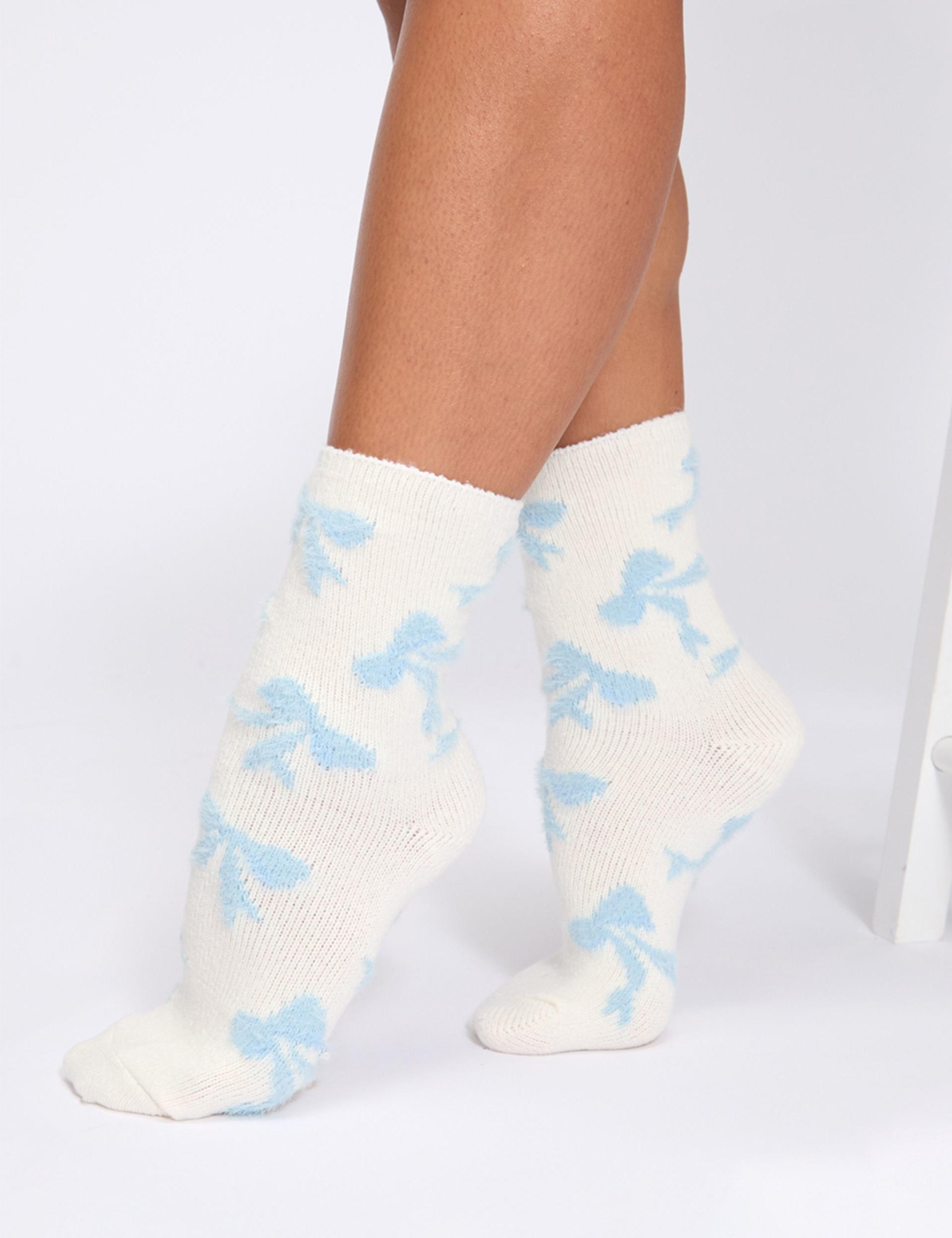 Bow Fluffy Socks