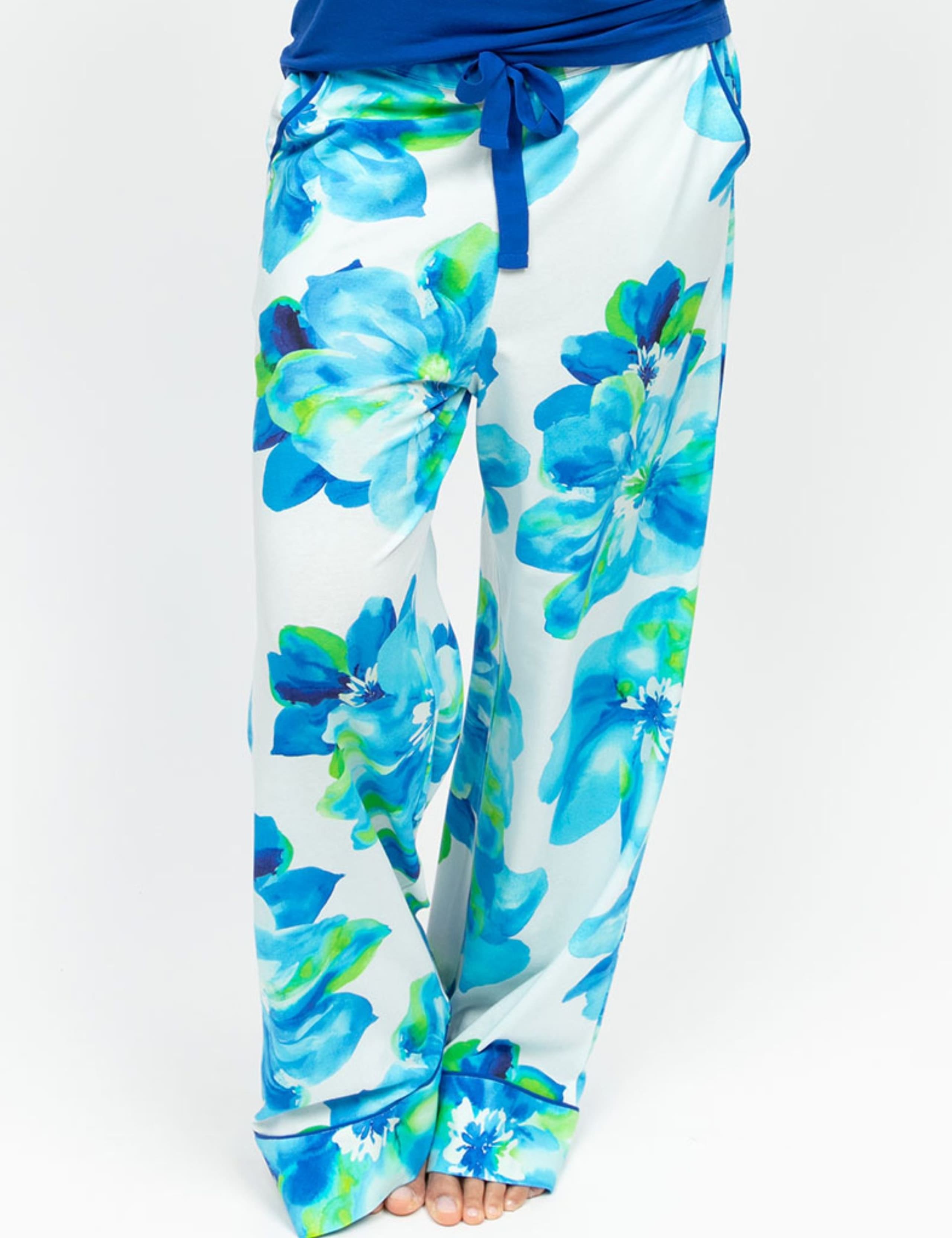 Cotton Blend Floral Wide Leg Pyjama Bottoms