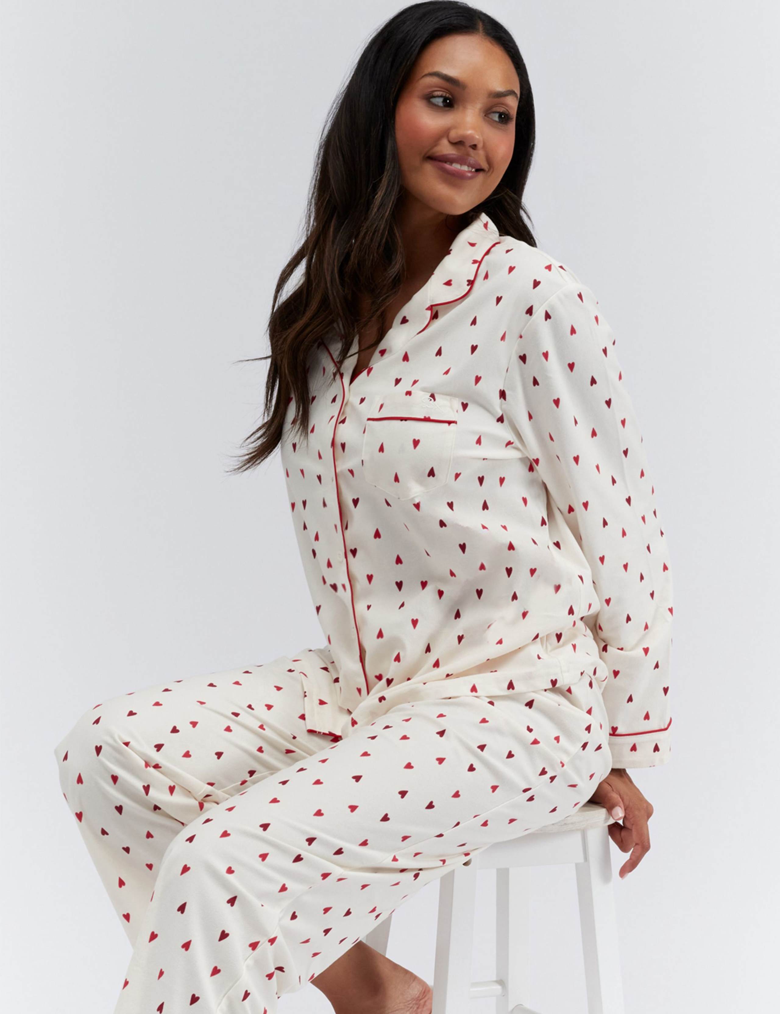 Fleece Heart Pyjamas in a Bag