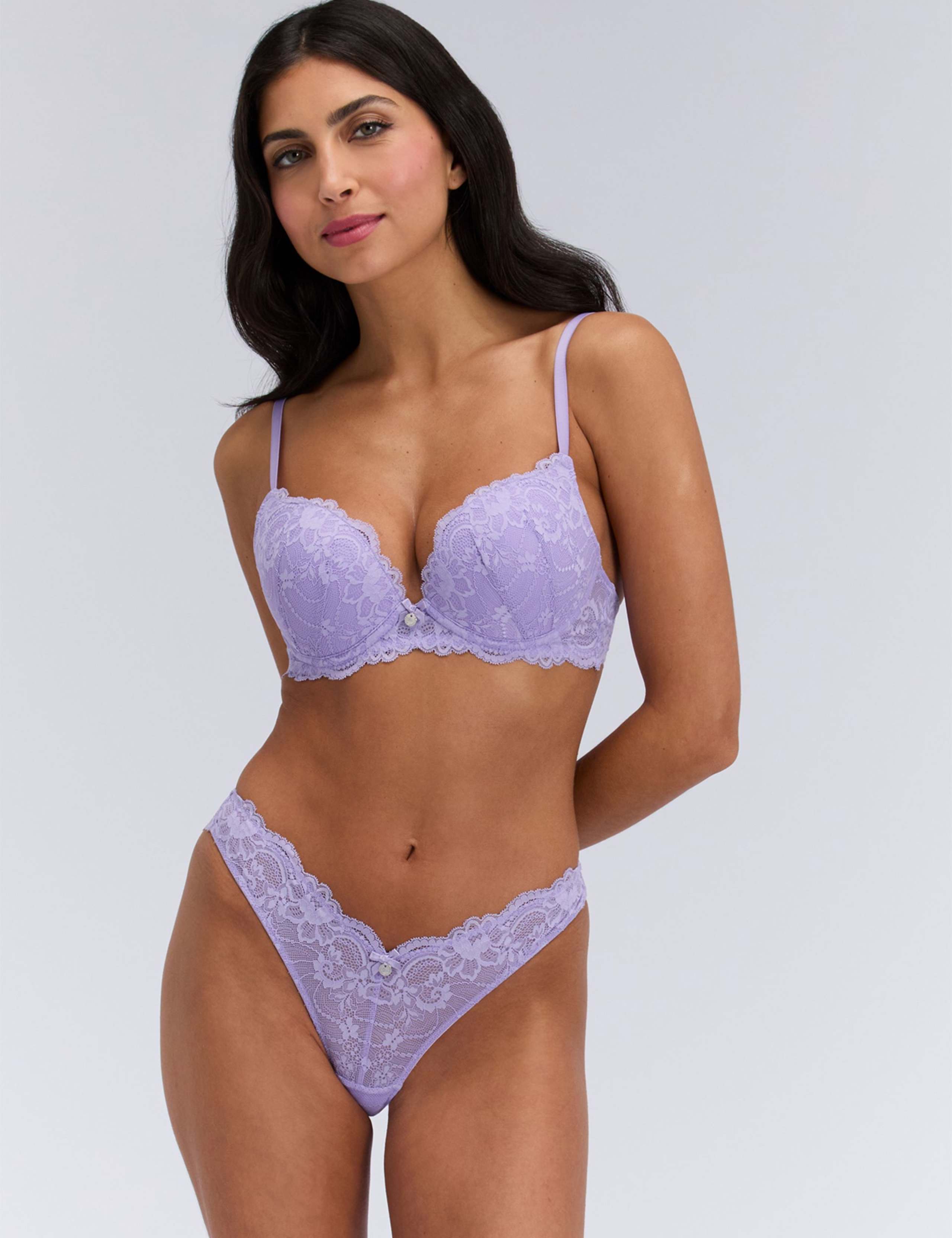 Aliyah Lace Wired Plunge Bra (B-DD)