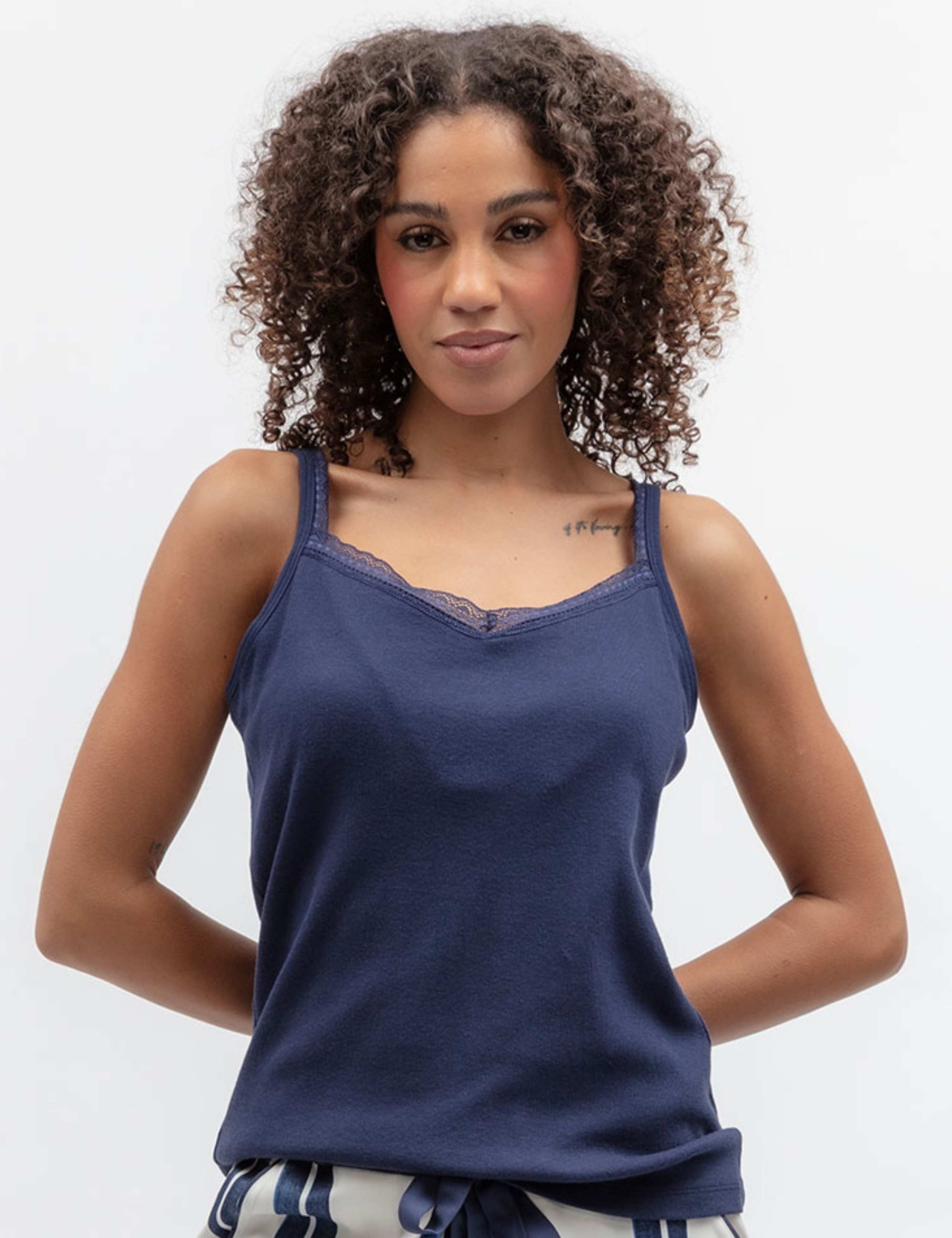 Cotton Modal Jersey Ribbed Hidden Support Vest