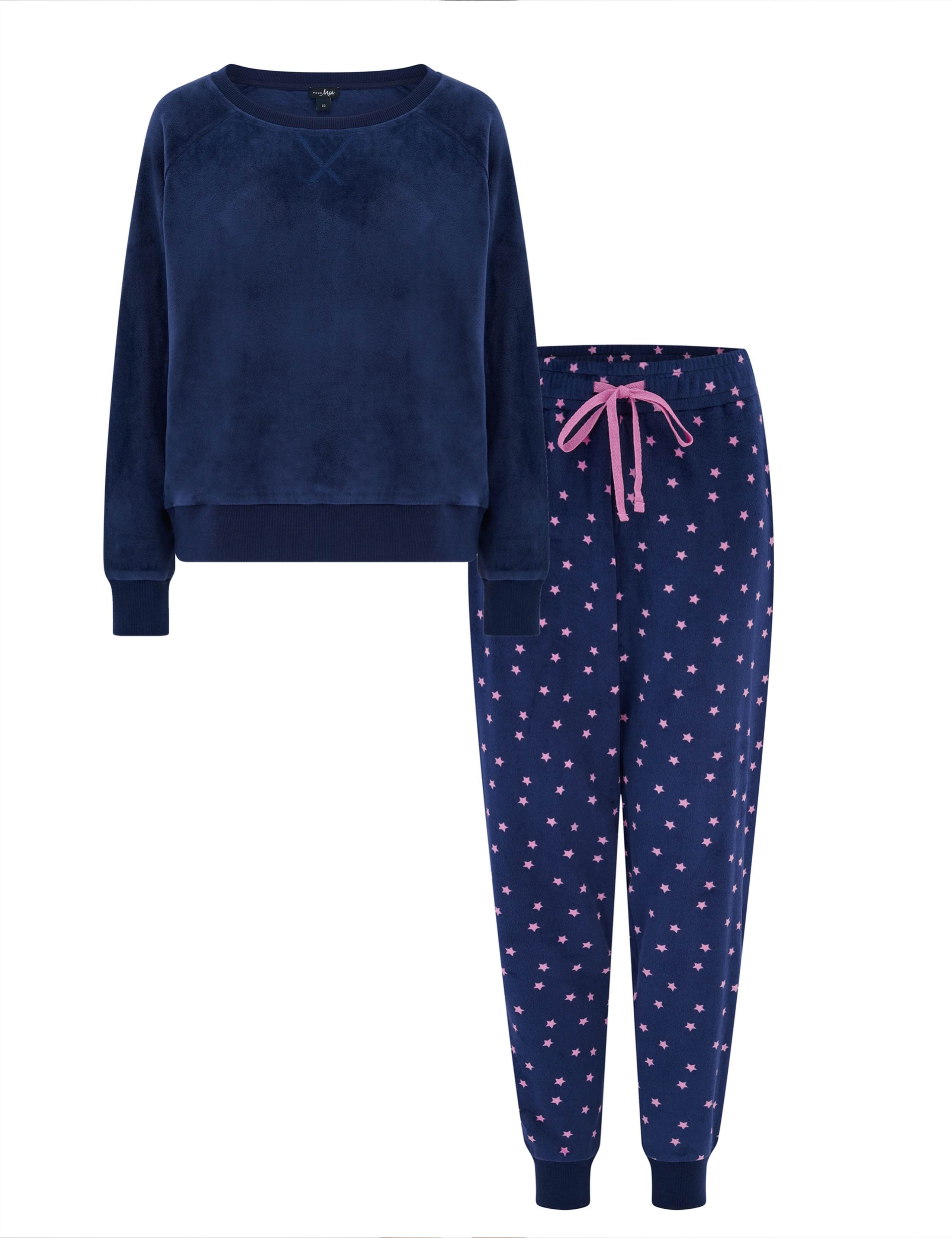 Fleece Heart Print Pyjama Set