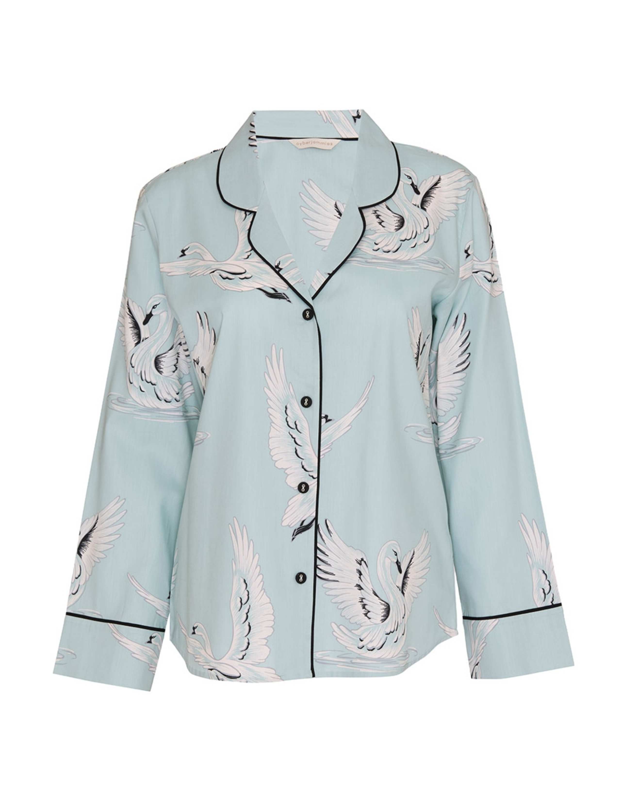Cotton Rich Swan Print Pyjama Top