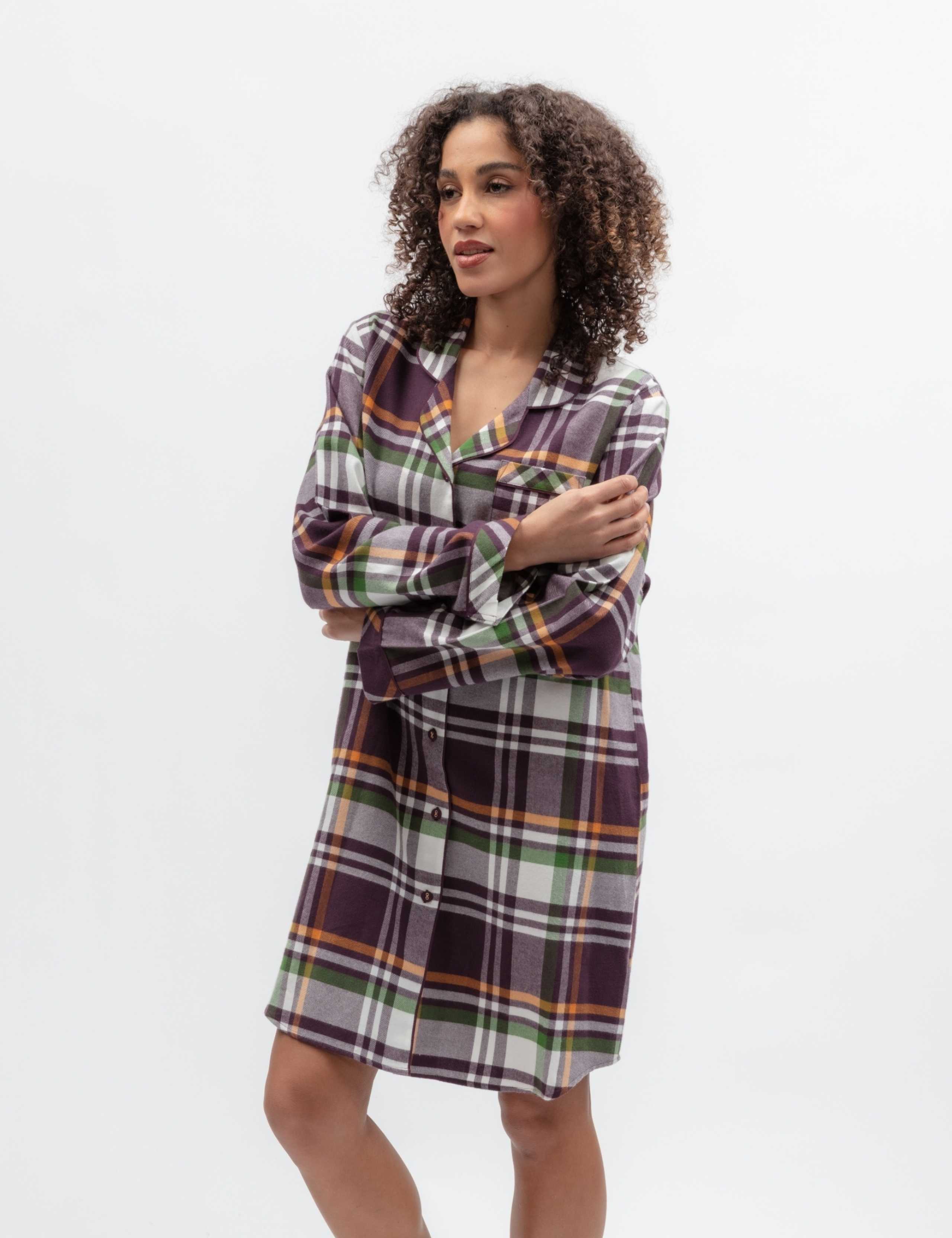 Pure Cotton Checked Nightshirt