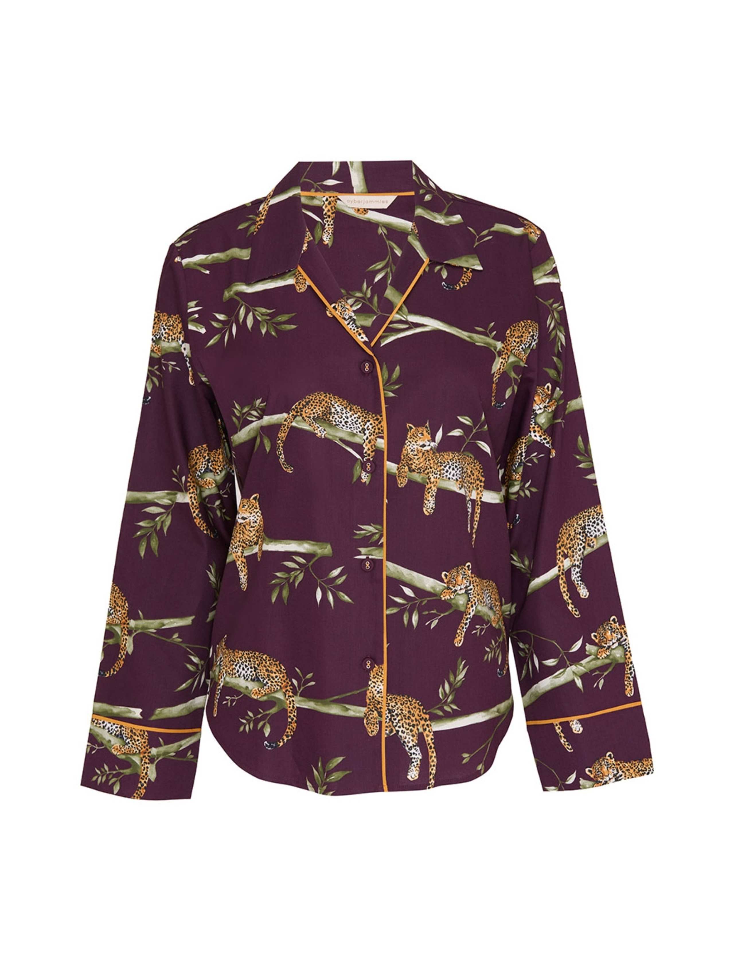Cotton Modal Leopard Print Pyjama Top