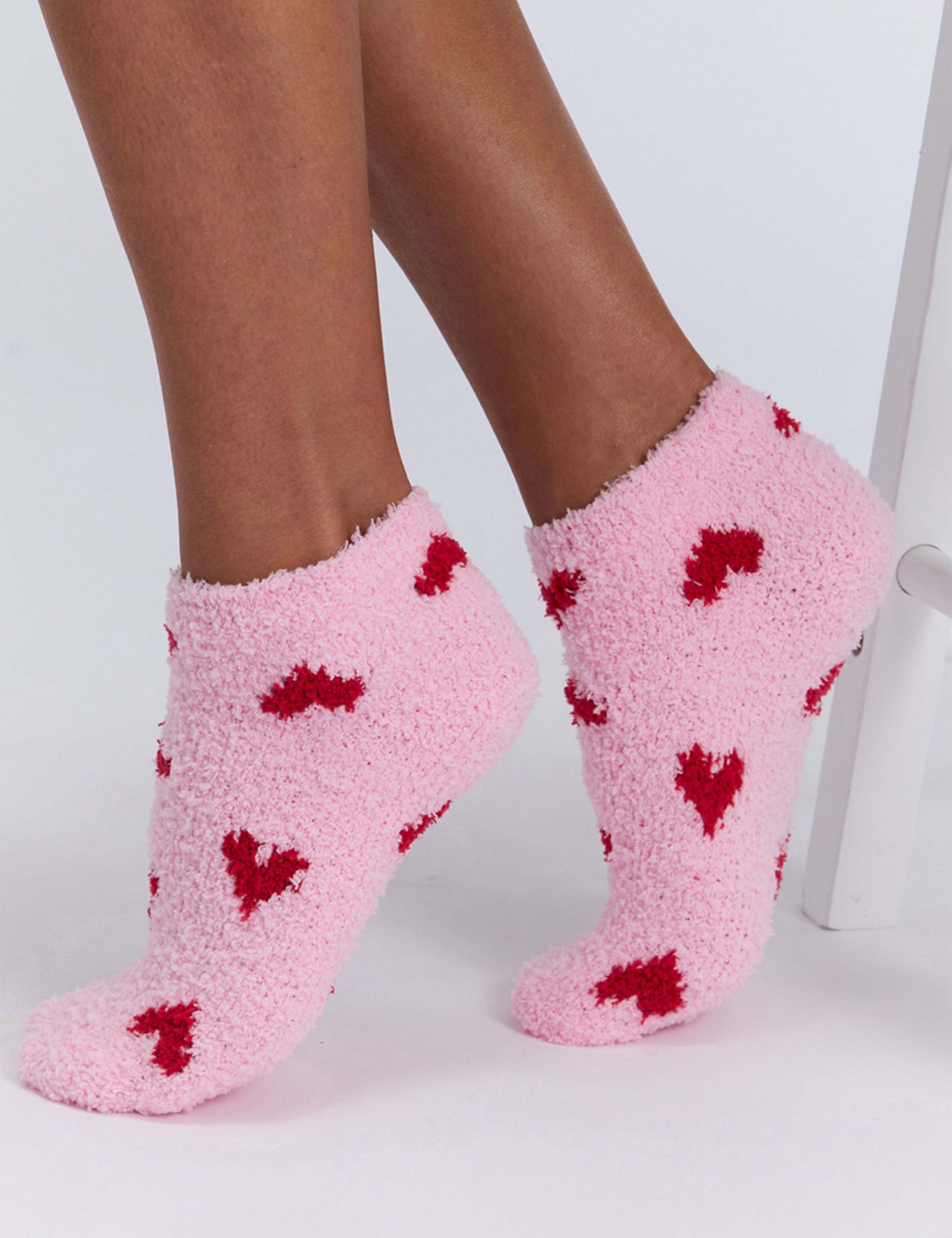 2 Pack Heart Trainer Socks