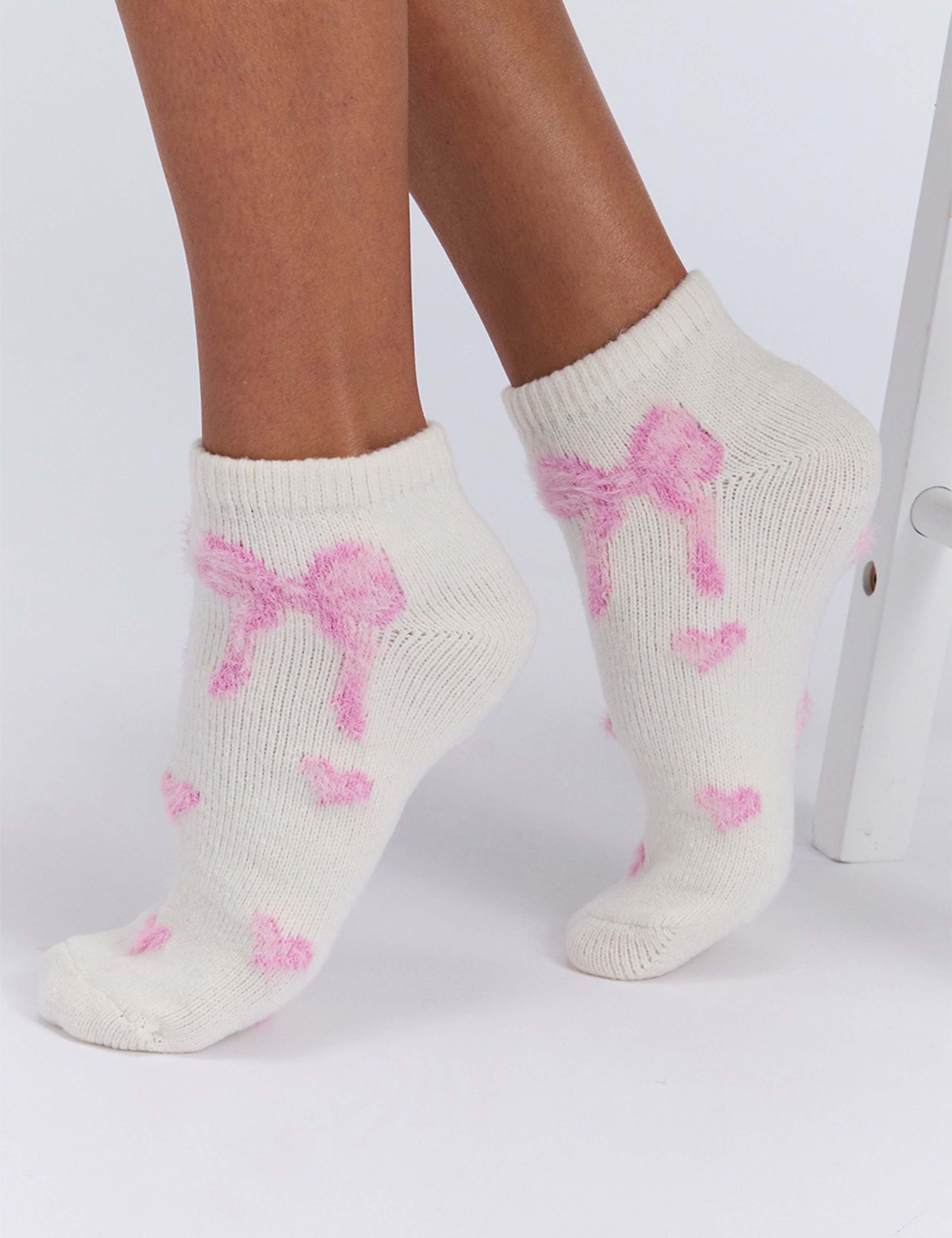 2 Pack Bow Trainer Socks