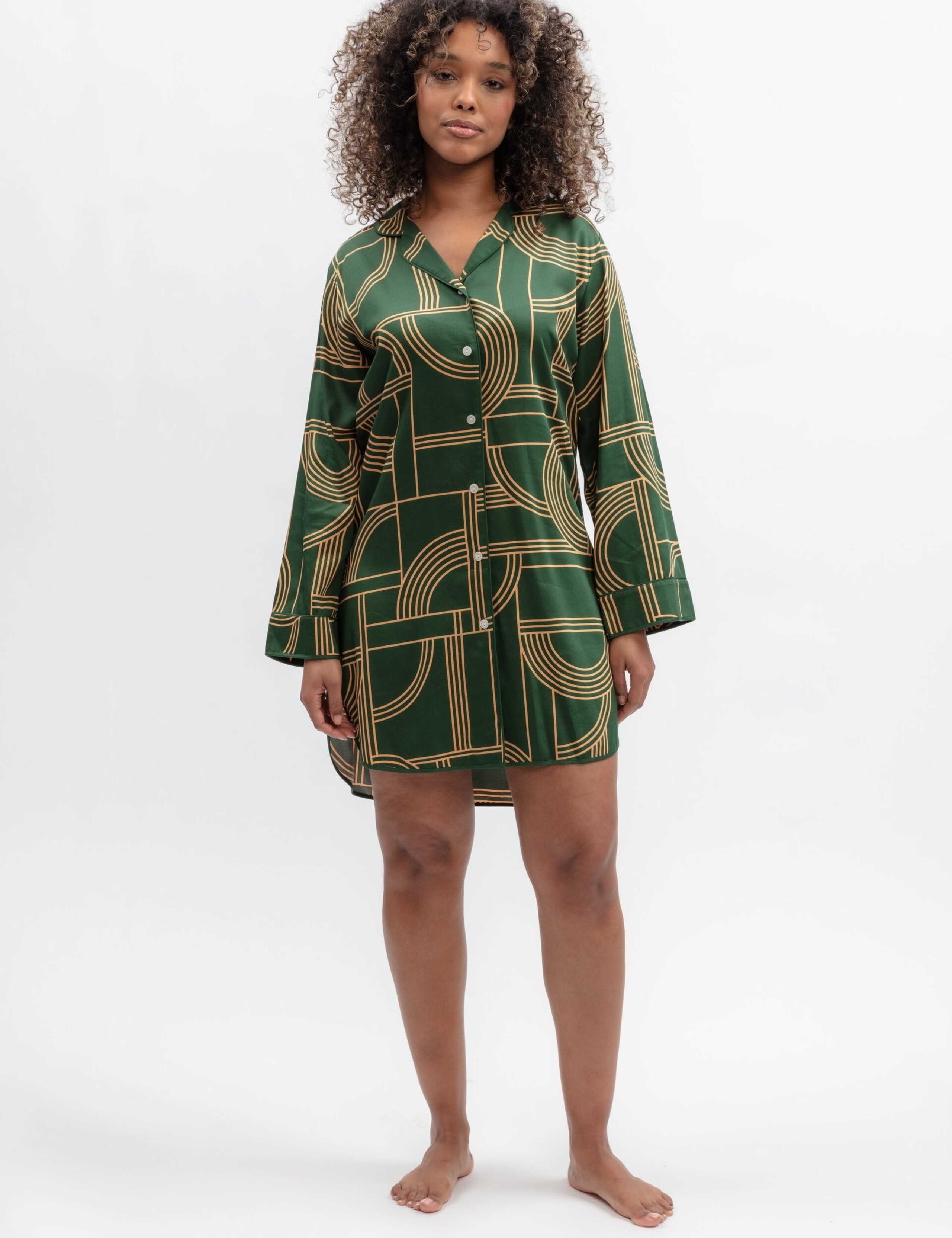 Cotton Modal Geometric Nightshirt