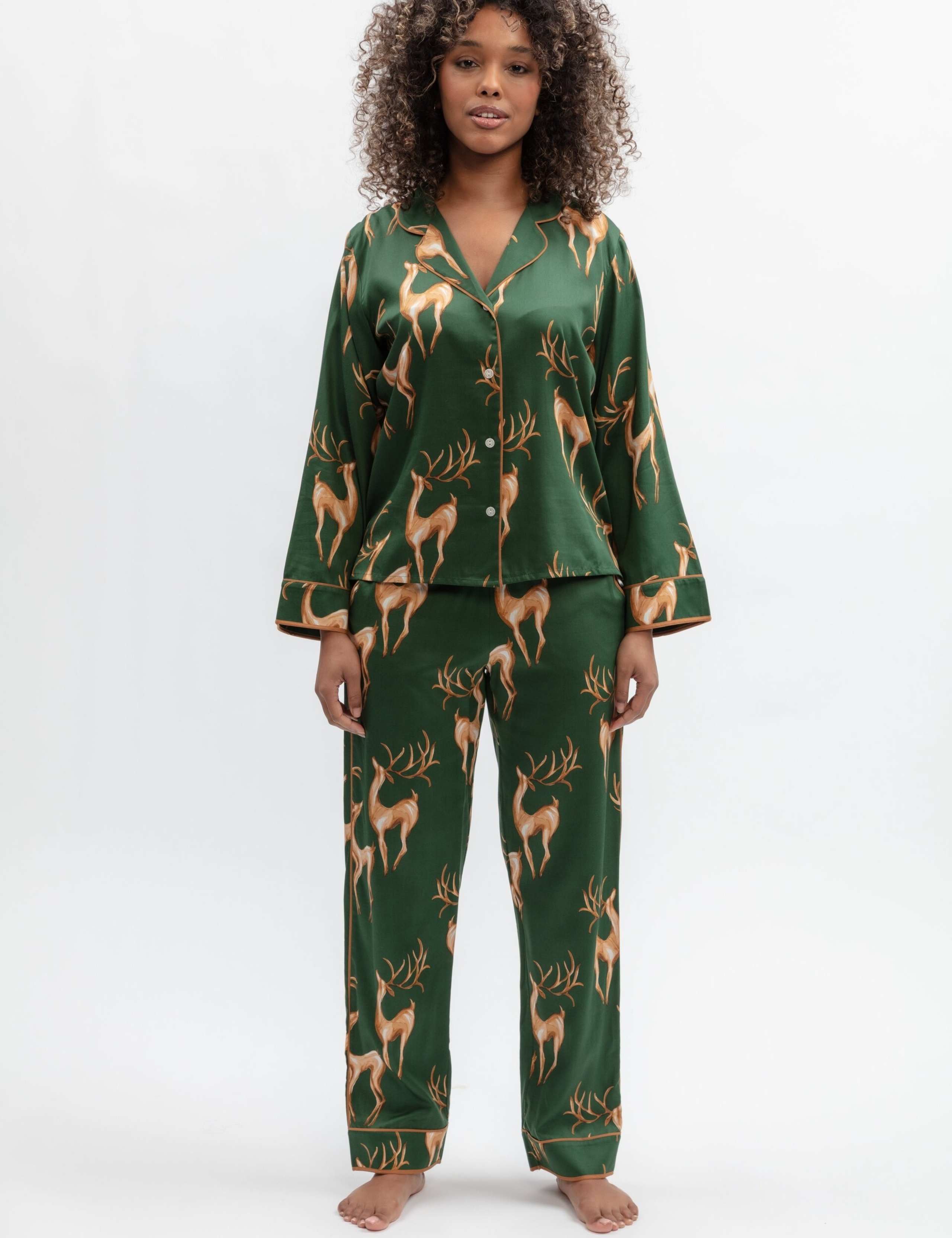 Cotton Modal Deer Print Pyjama Set