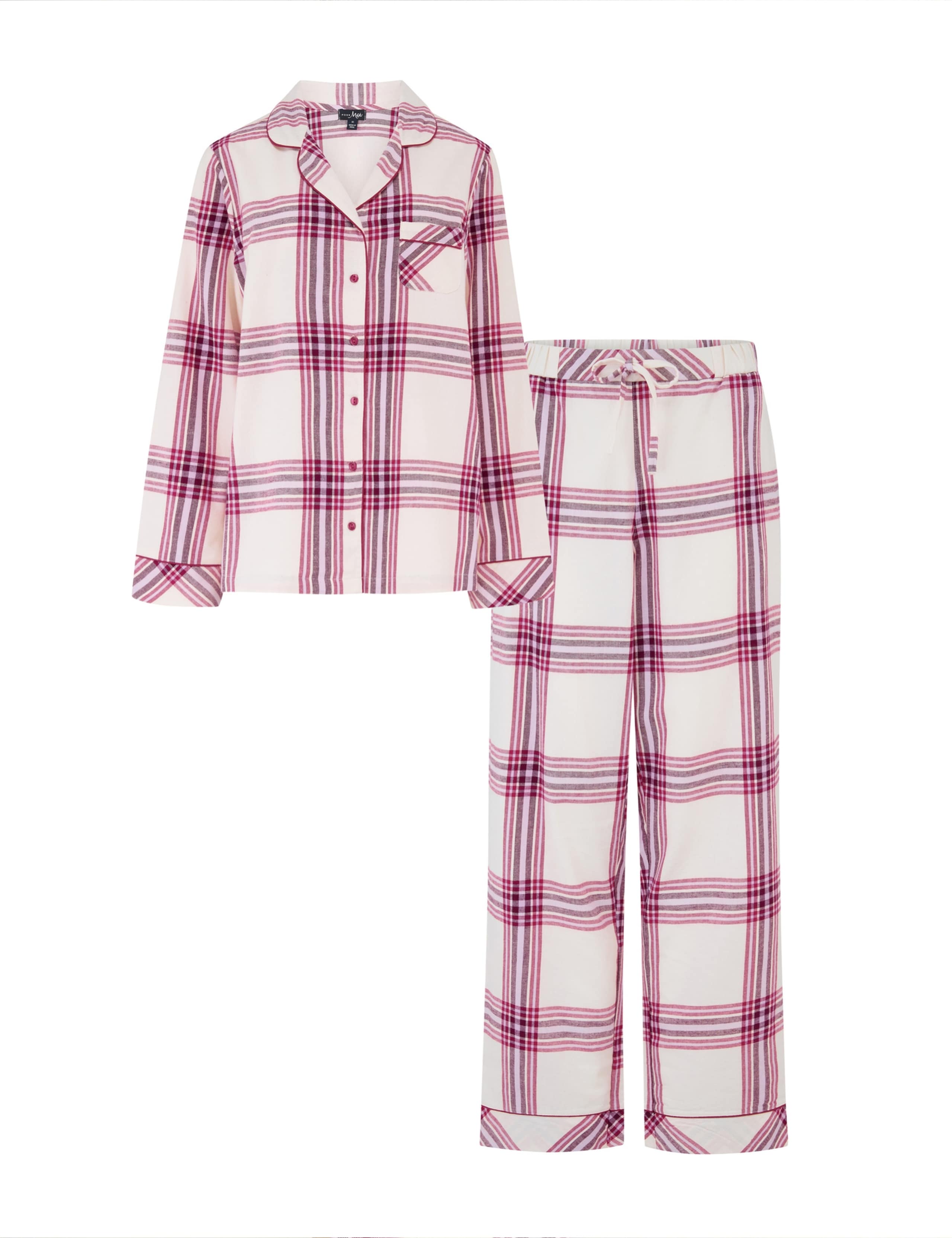 Pure Cotton Brushed Checked Pyjama Set