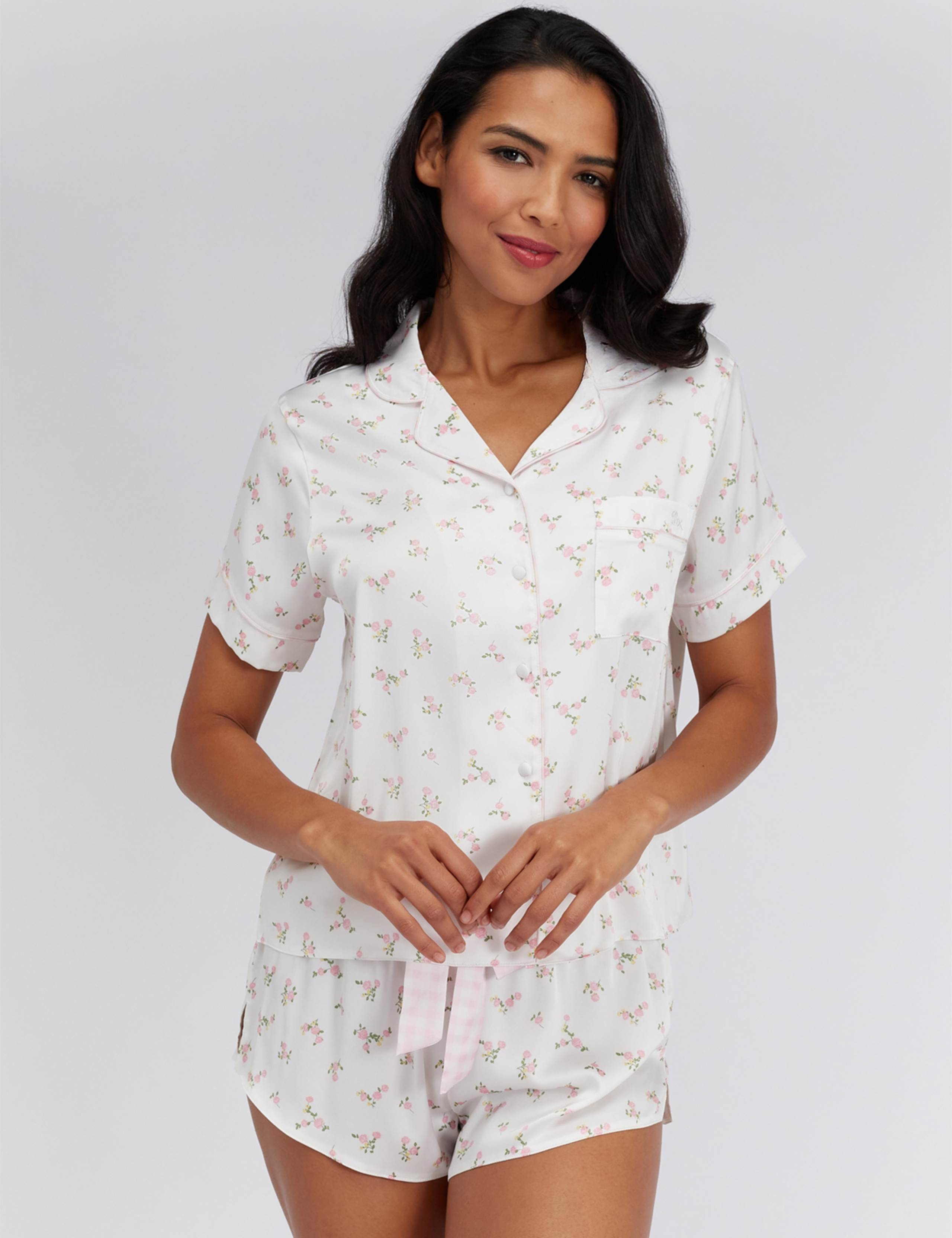 Satin Floral Short Pyjama Set