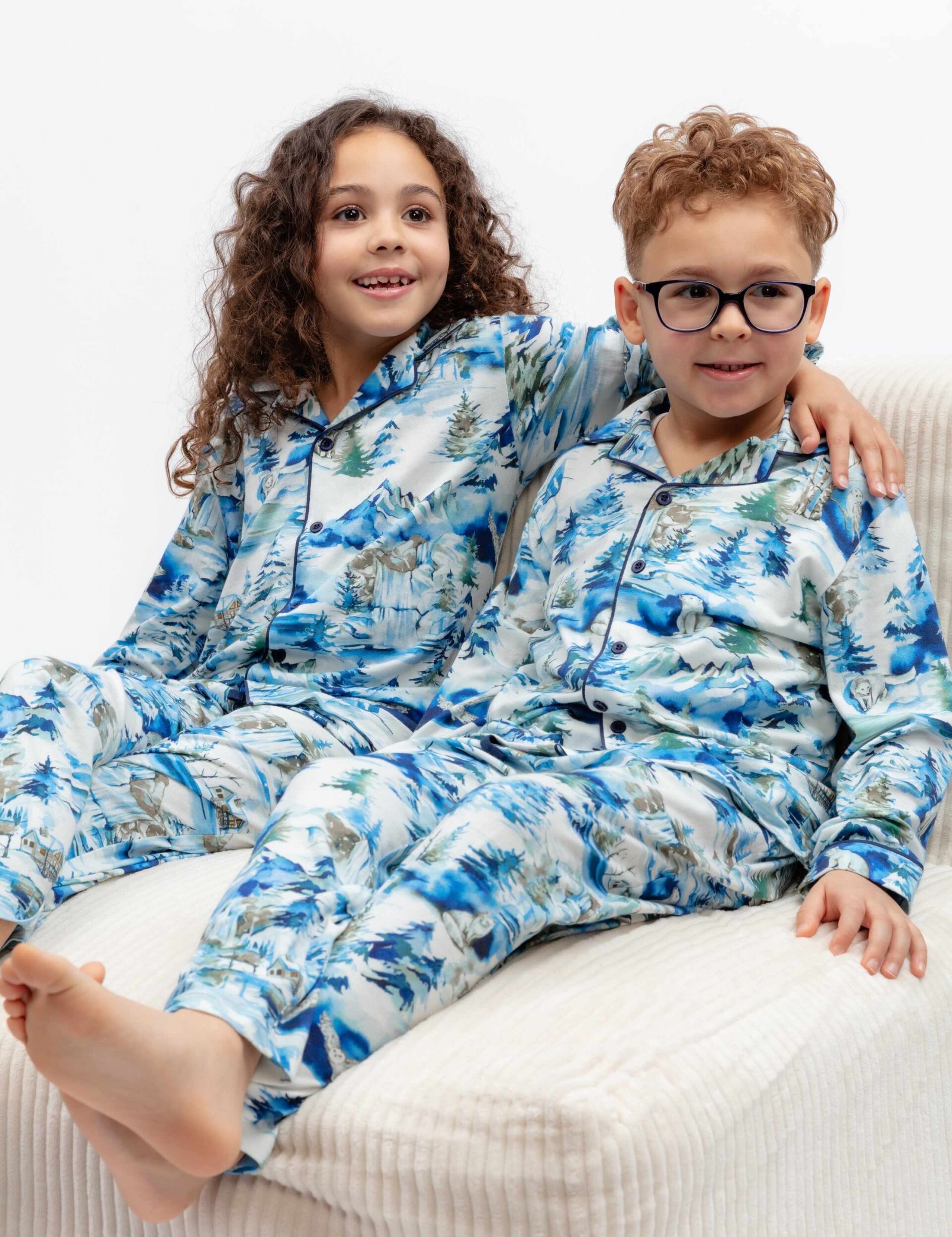 Cotton Blend Family Christmas Printed Pyjama Set