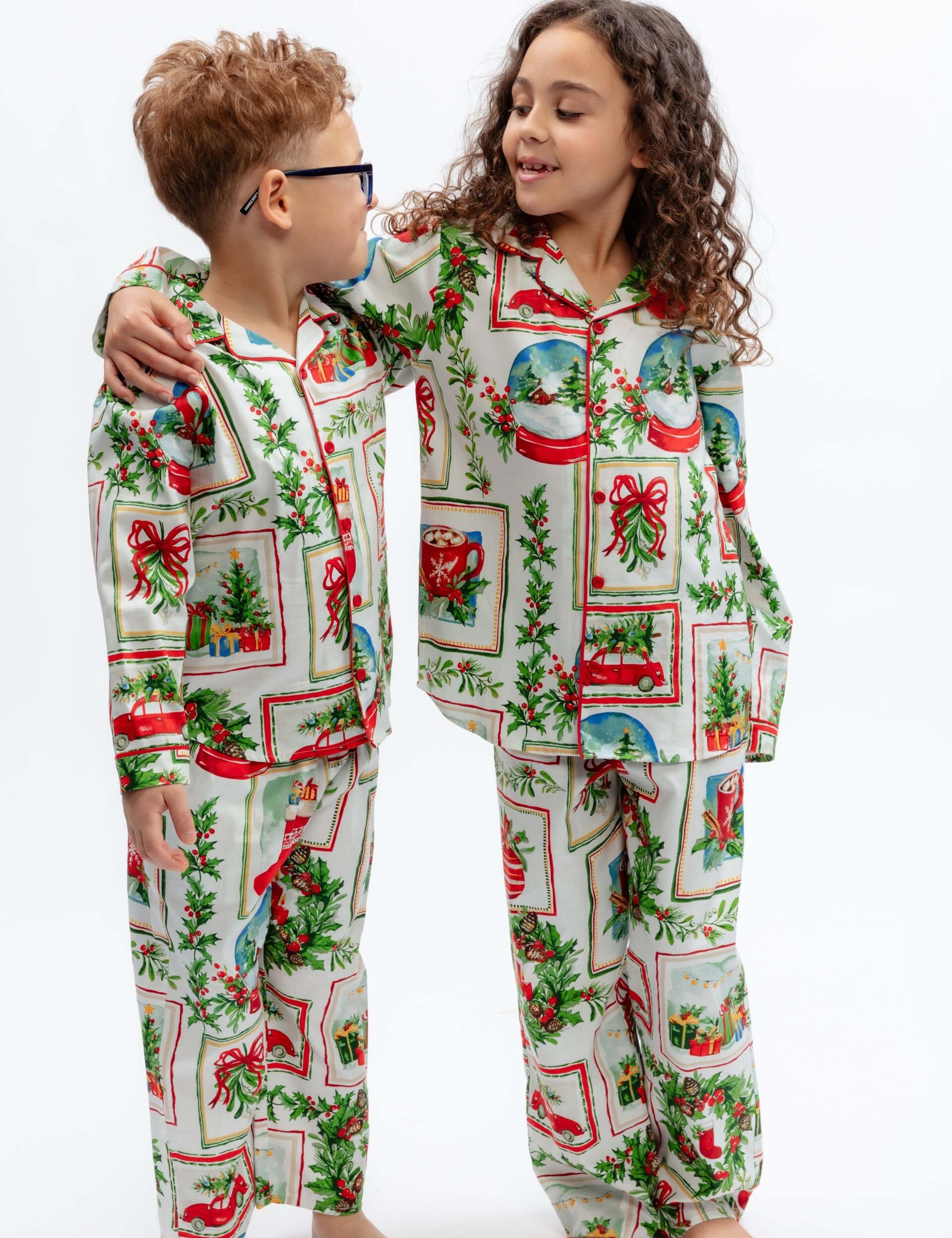Cotton Blend Family Christmas Print Pyjama Set