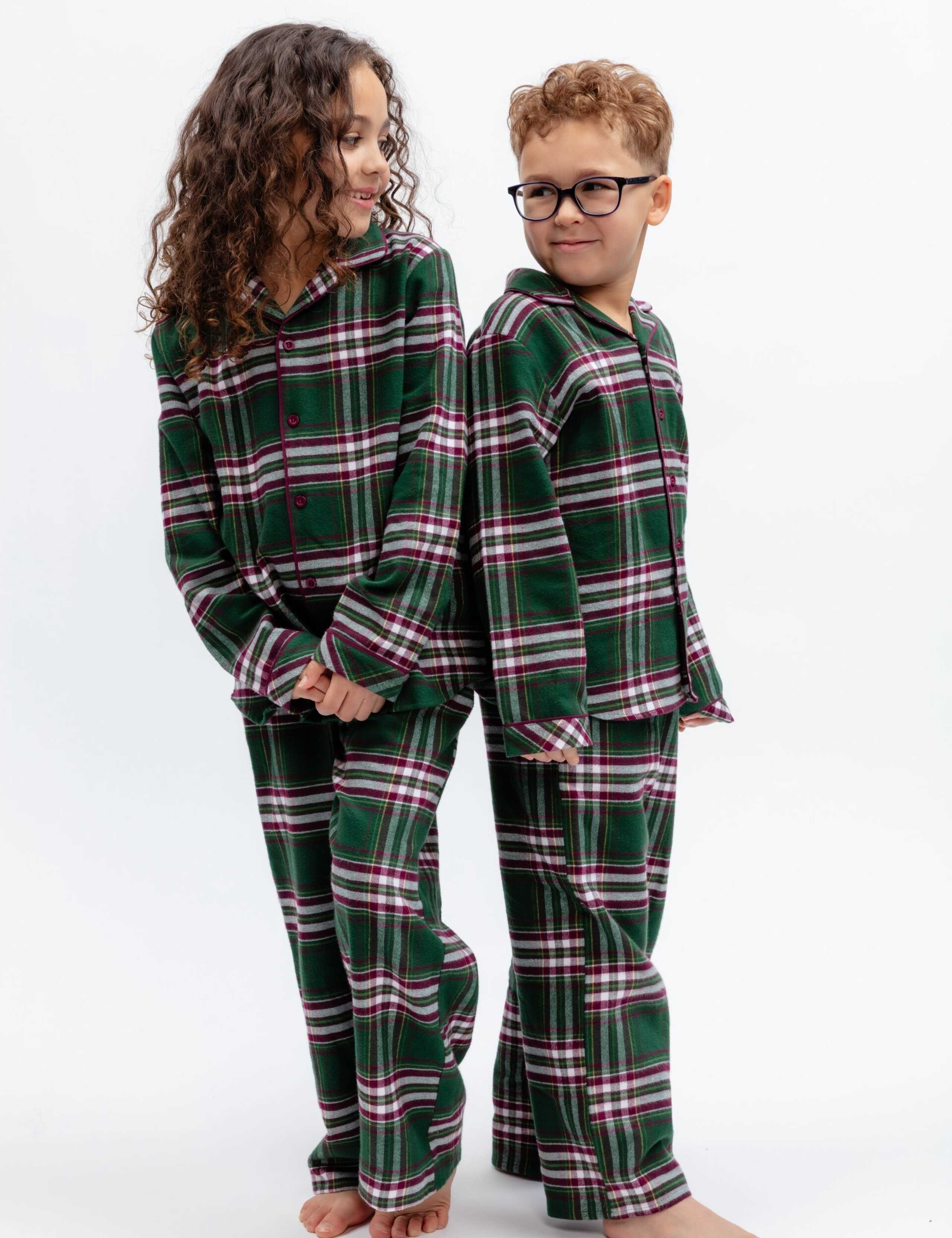 Pure Cotton Checked Family Christmas Pyjama Set