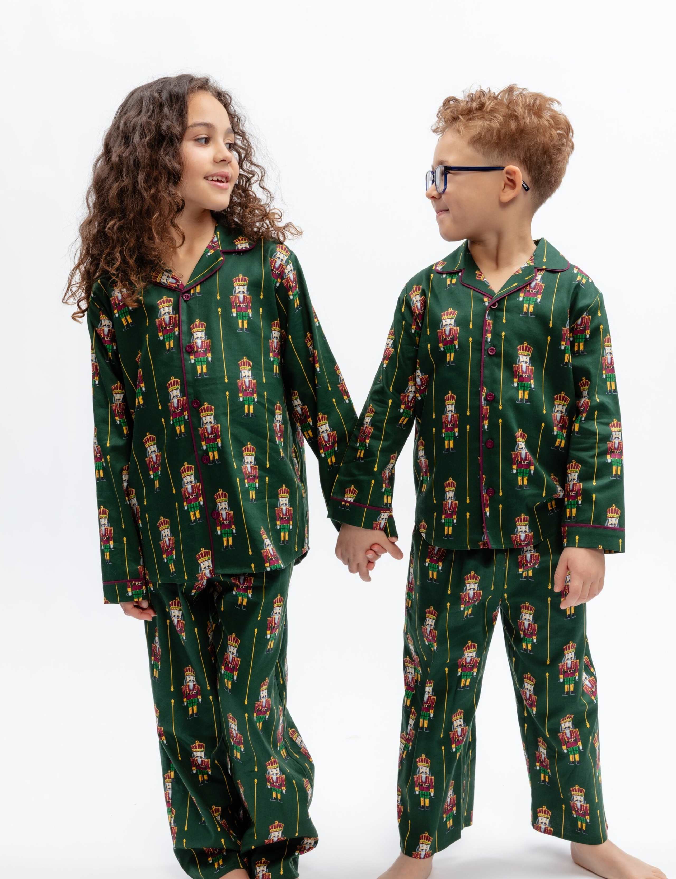 Cotton Blend Nutcracker Family Christmas Pyjama Set