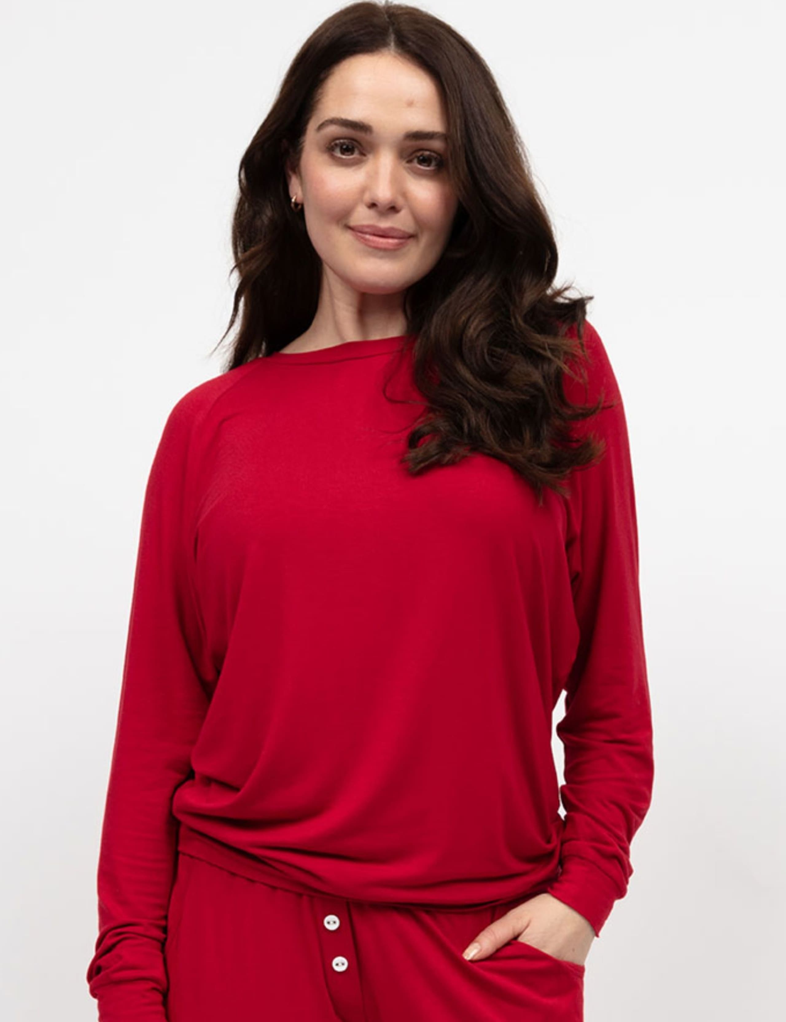 Jersey Cuffed Hem Pyjama Top