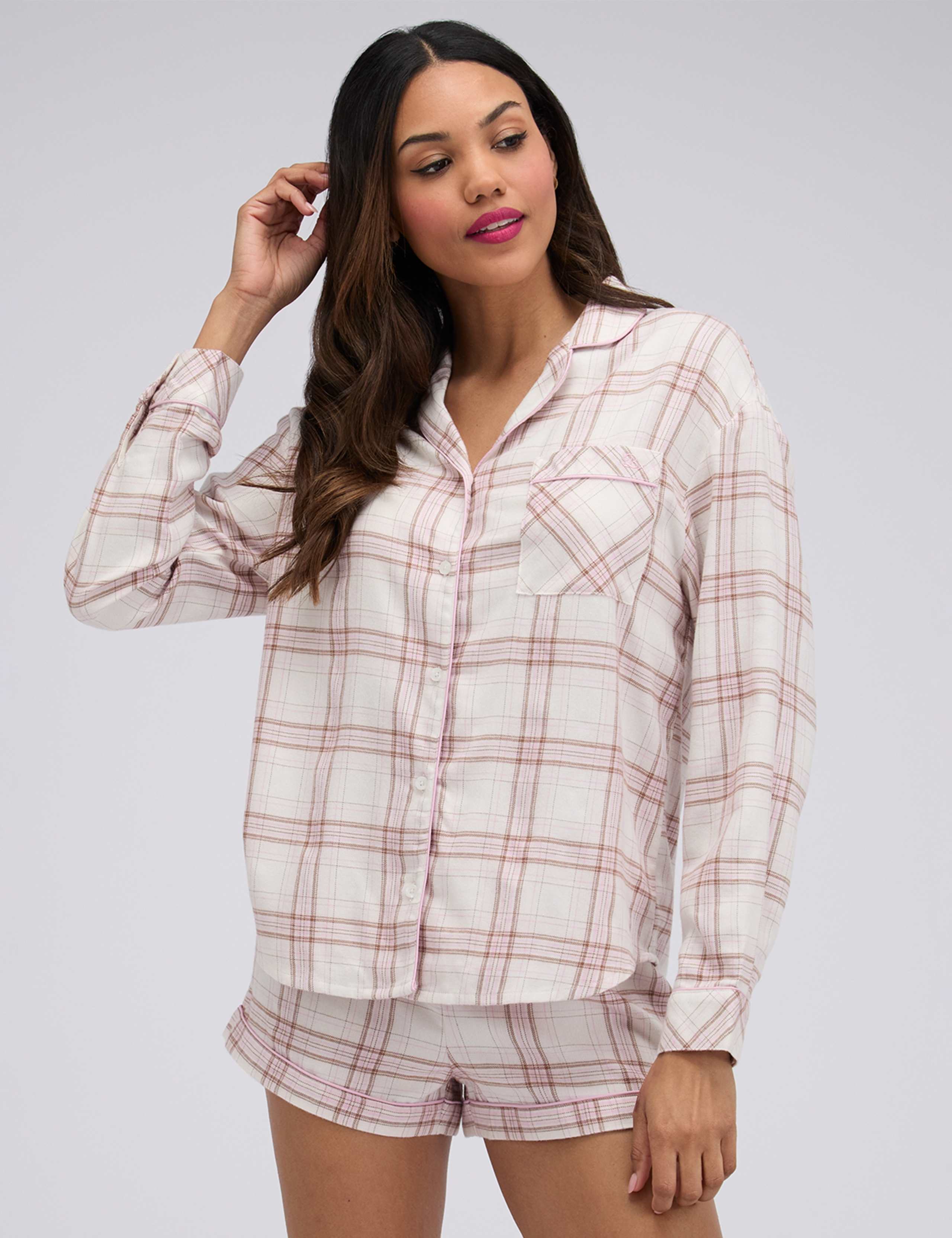 Checked Shortie Set