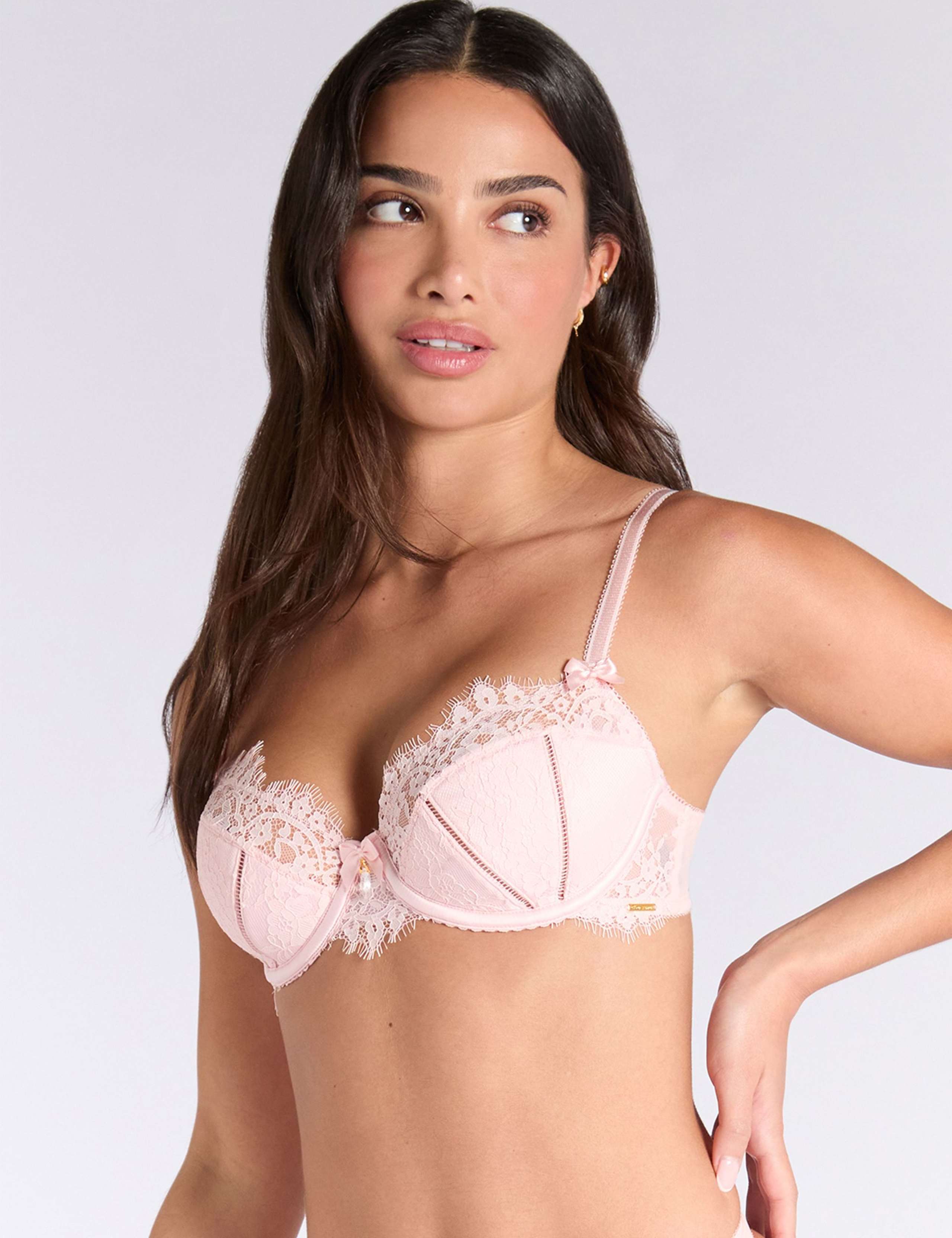 Lillian Lace Wired Balcony Bra (A-E)