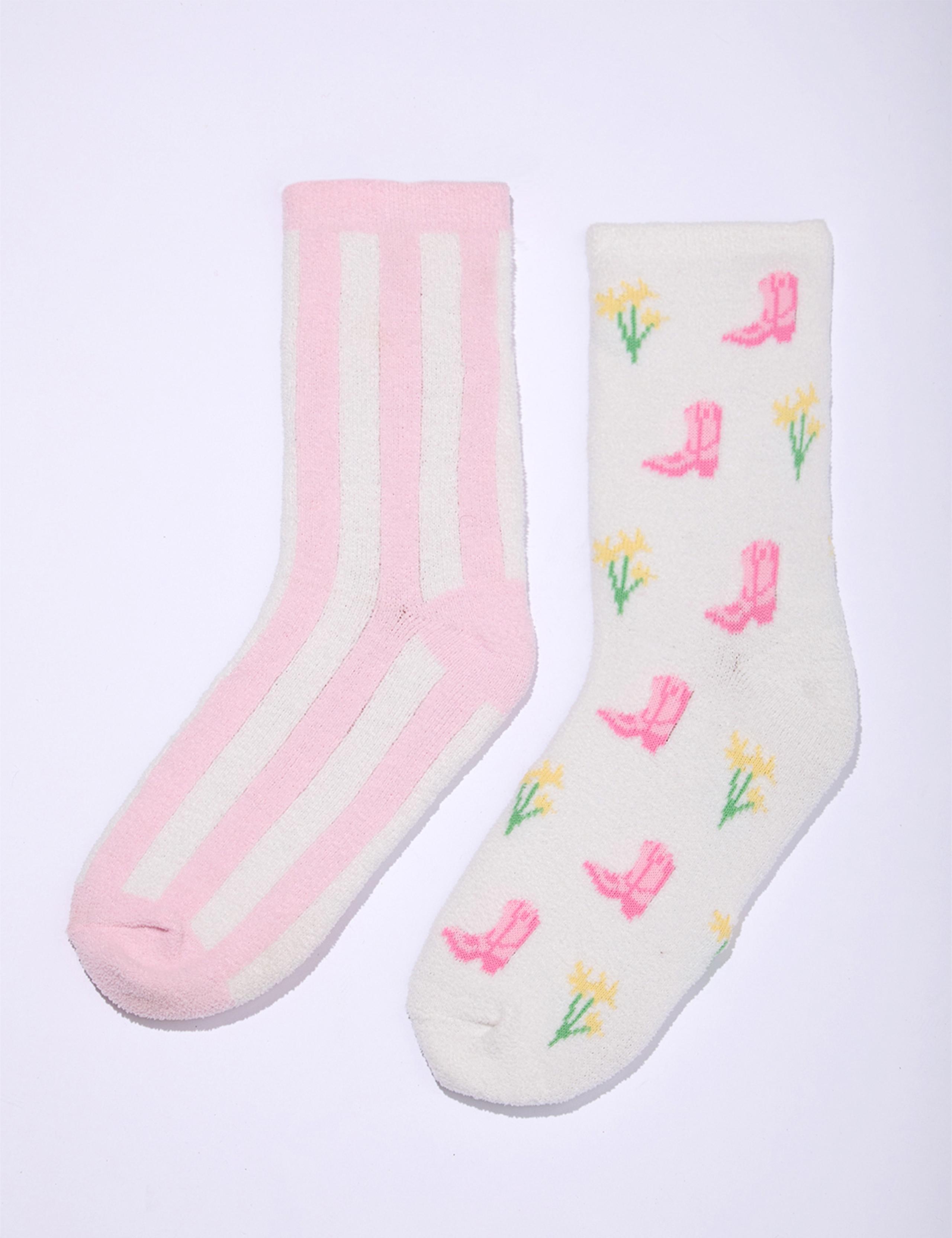 2 Pack Cowgirl Ankle High Socks