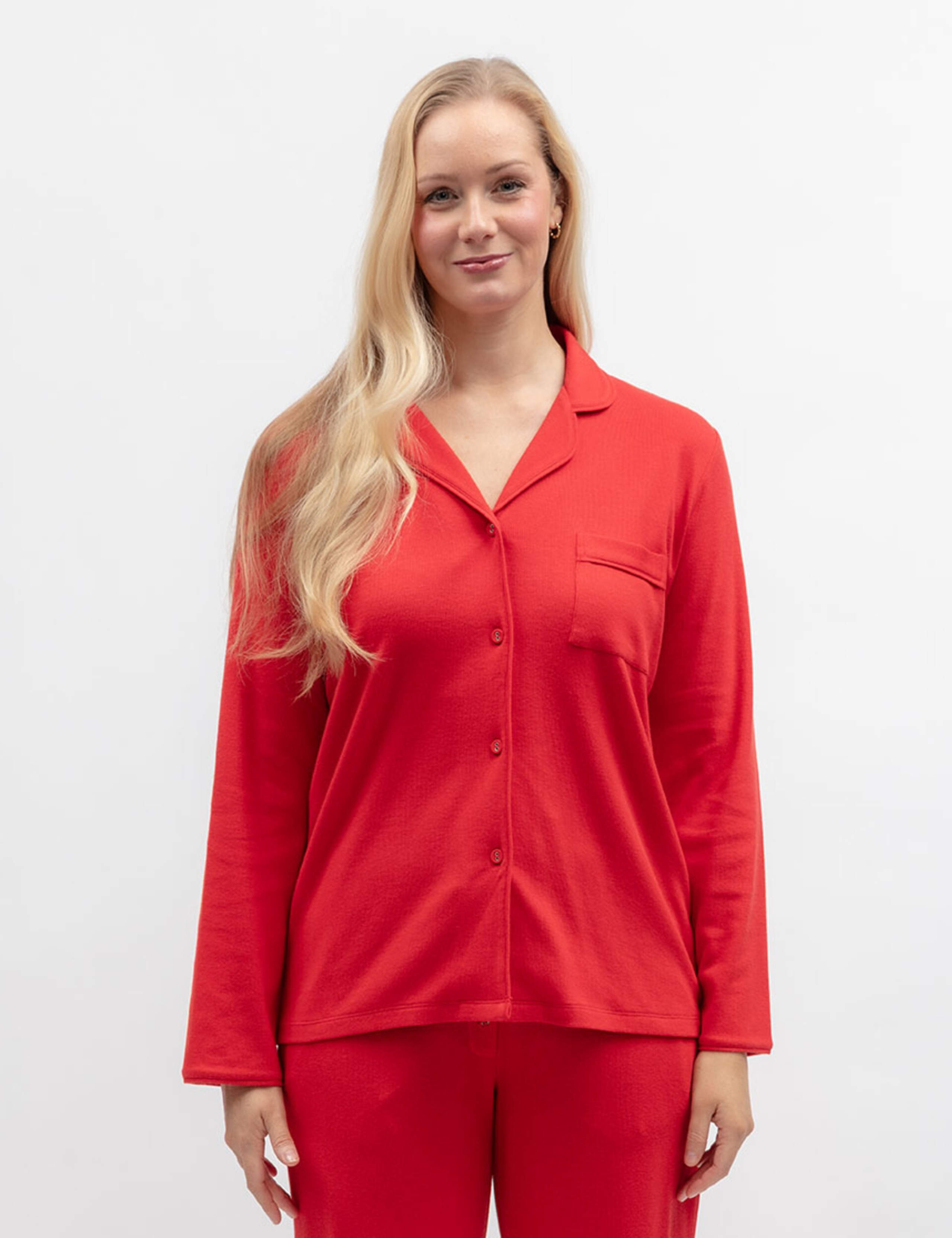 Cotton Modal Ribbed Pyjama Top