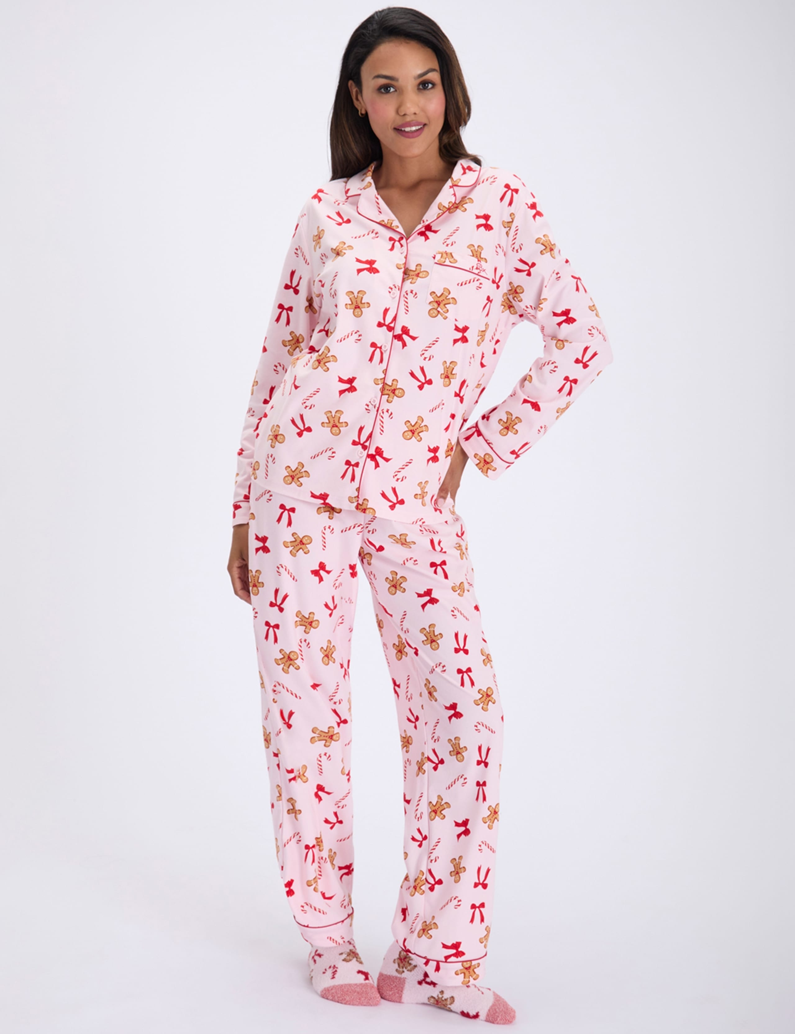 Gingerbread Candy Cane Pyjama Set in a Bag