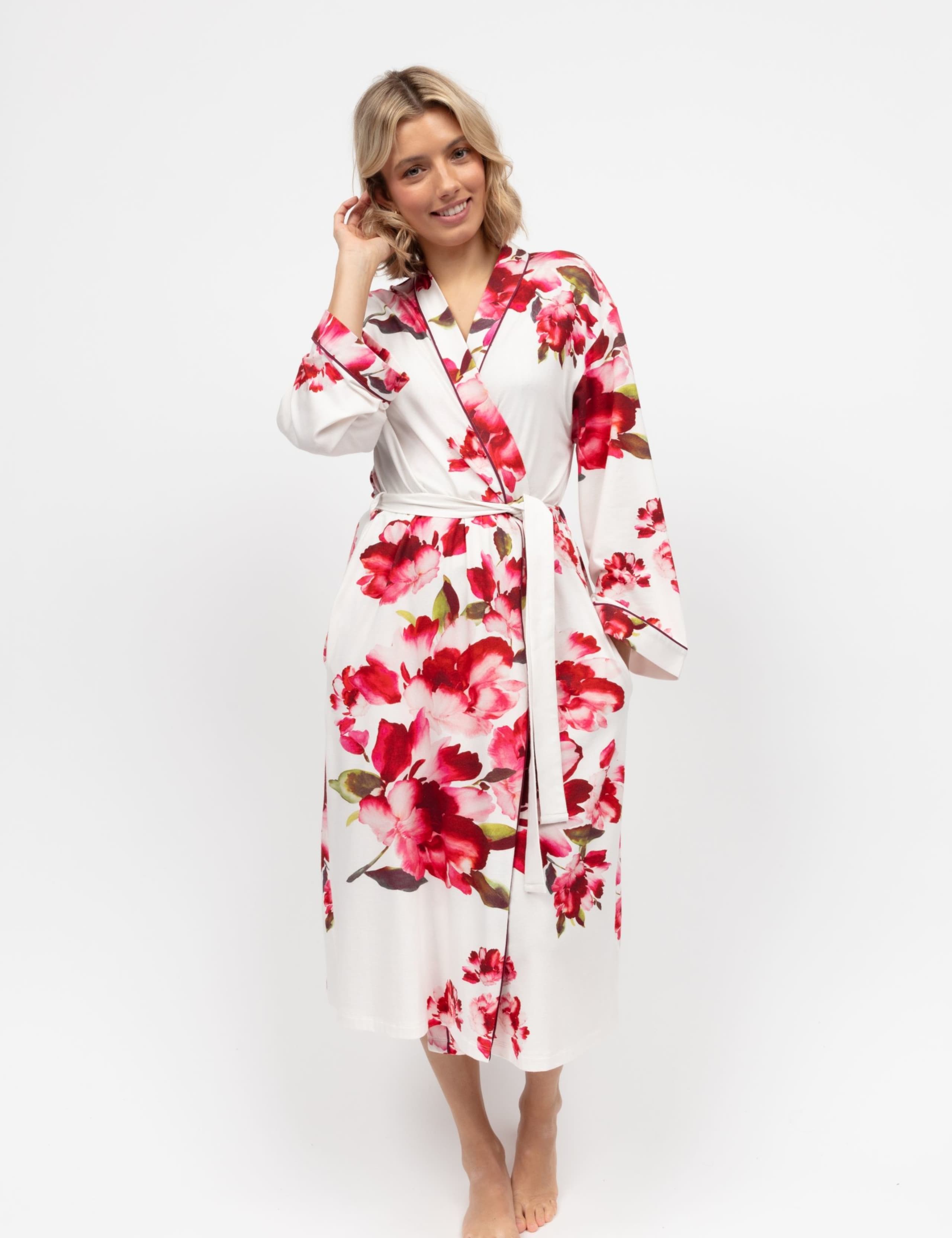 Cotton Modal Floral Dressing Gown