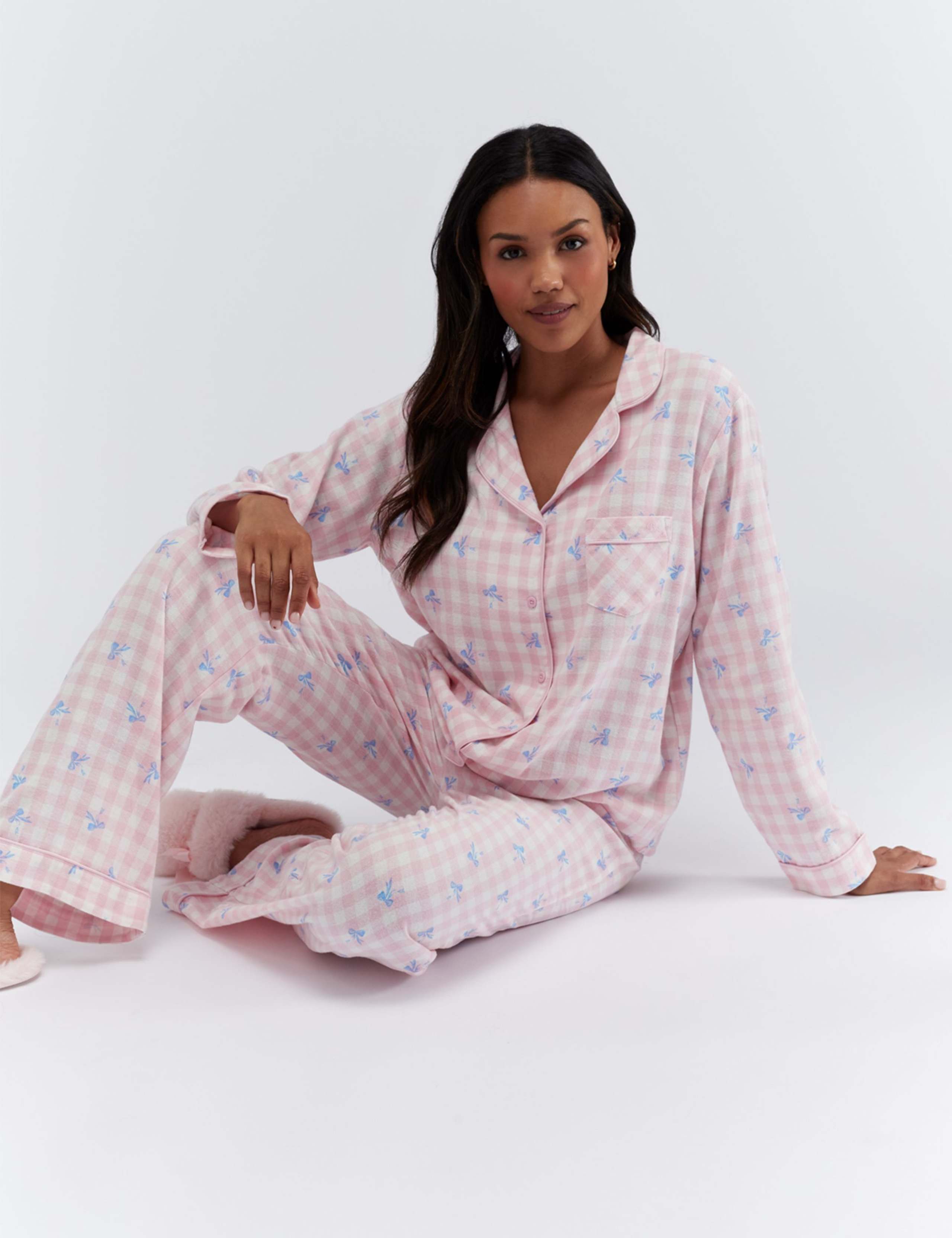 Gingham Bow Pyjamas in a Bag