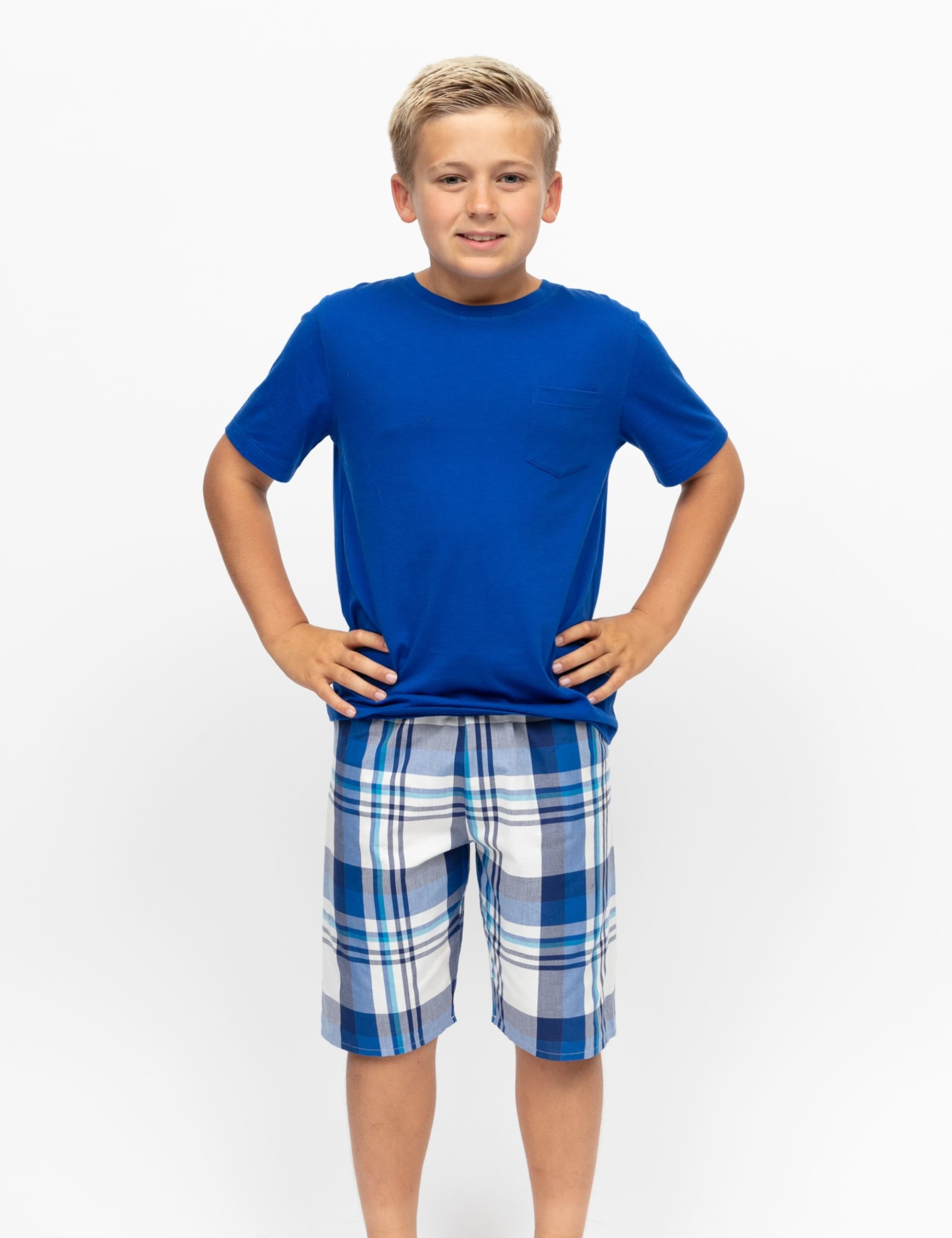 Cotton Modal Checked Pyjamas (2-13 Yrs)
