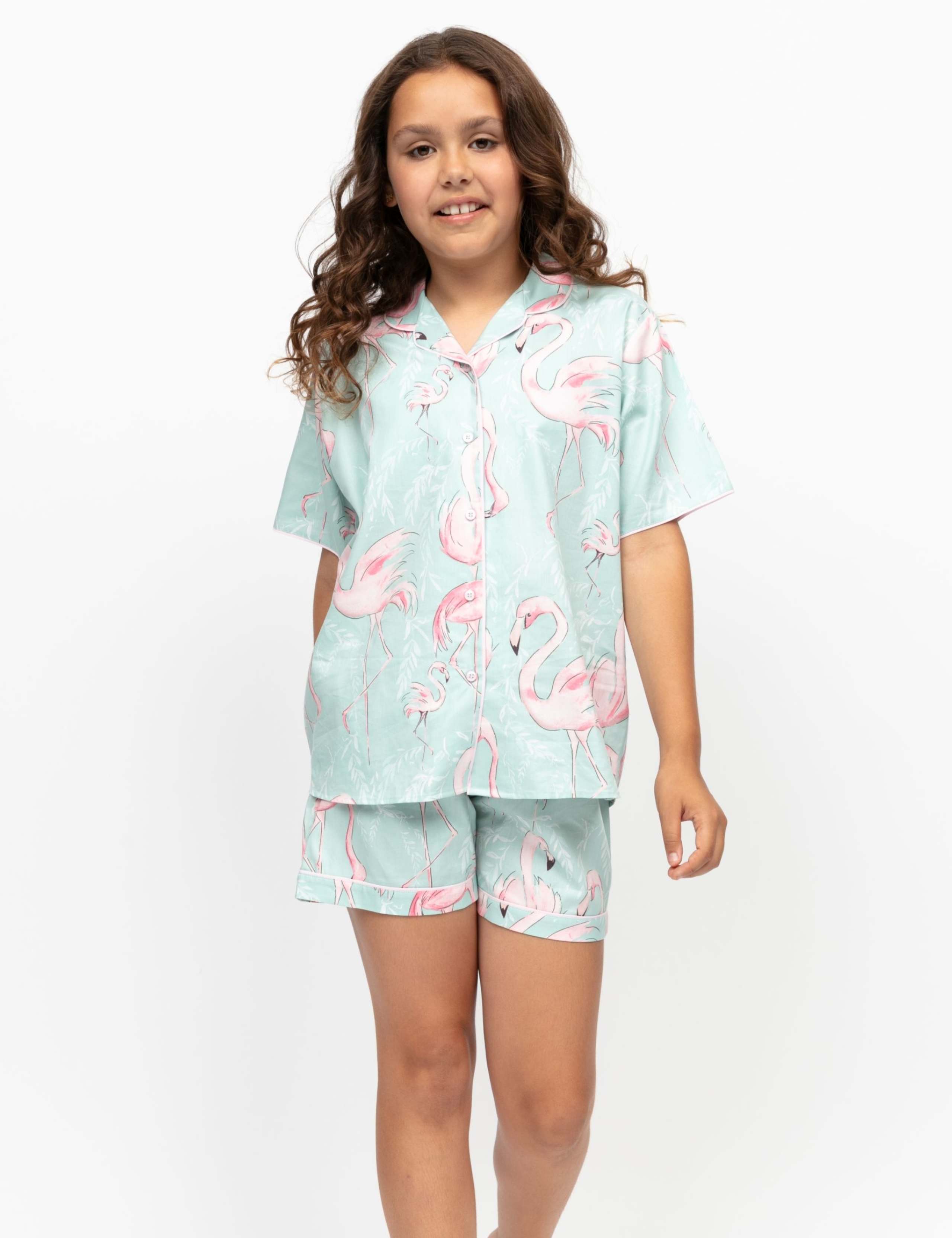 Cotton Modal Flamingo Pyjamas (2-13 Yrs)