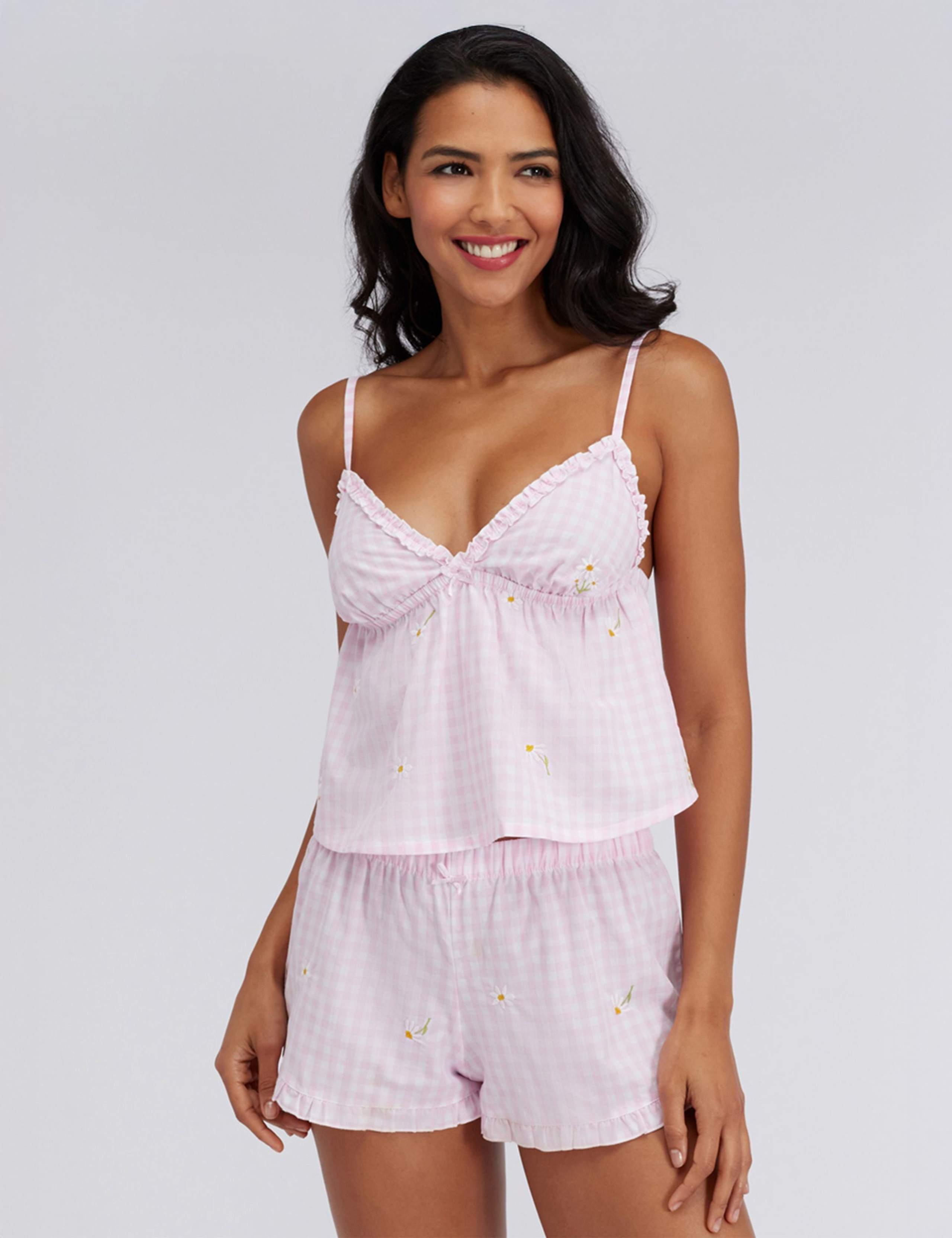 Pure Cotton Daisy Gingham Pyjamas in a Bag