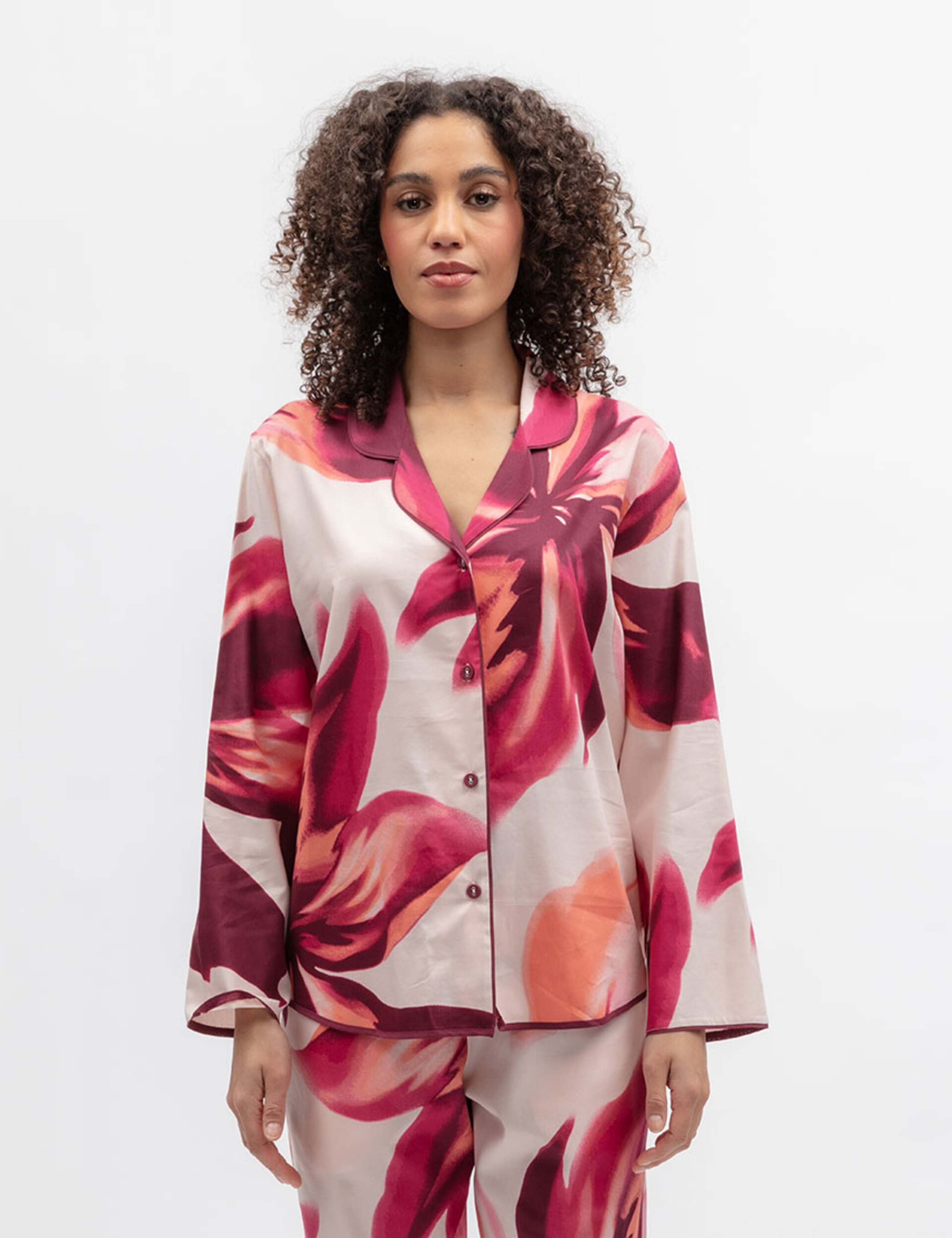 Cotton Modal Floral Print Pyjama Top