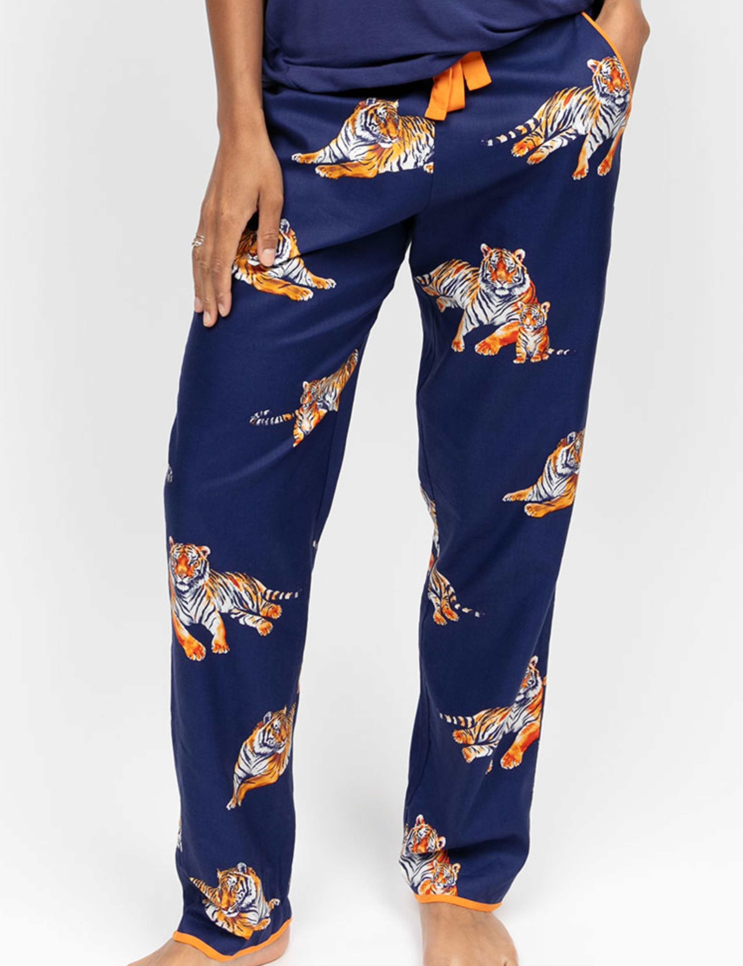 Cotton Modal Tiger Print Pyjama Bottoms