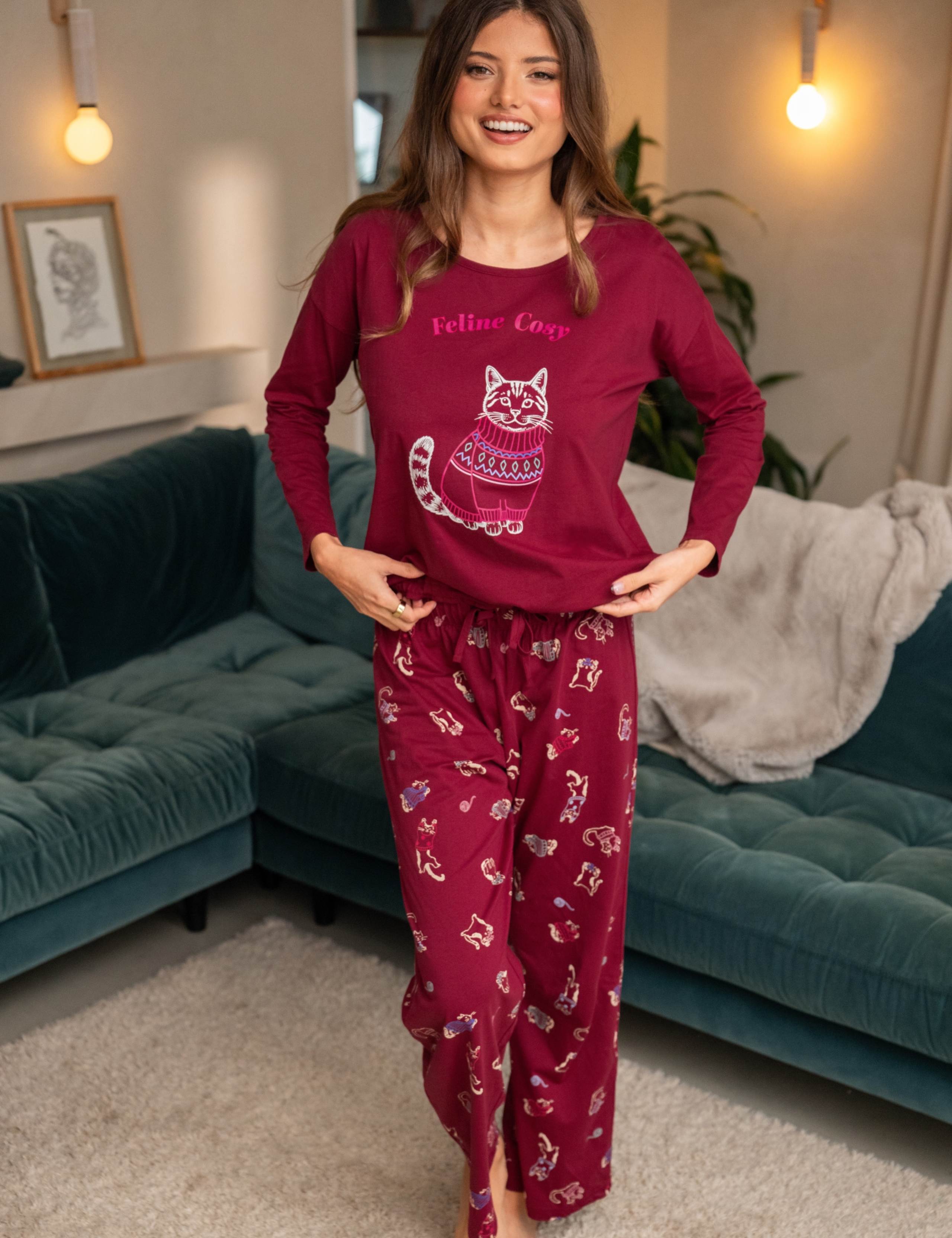Pure Cotton Wide Leg Dog Pyjama Set