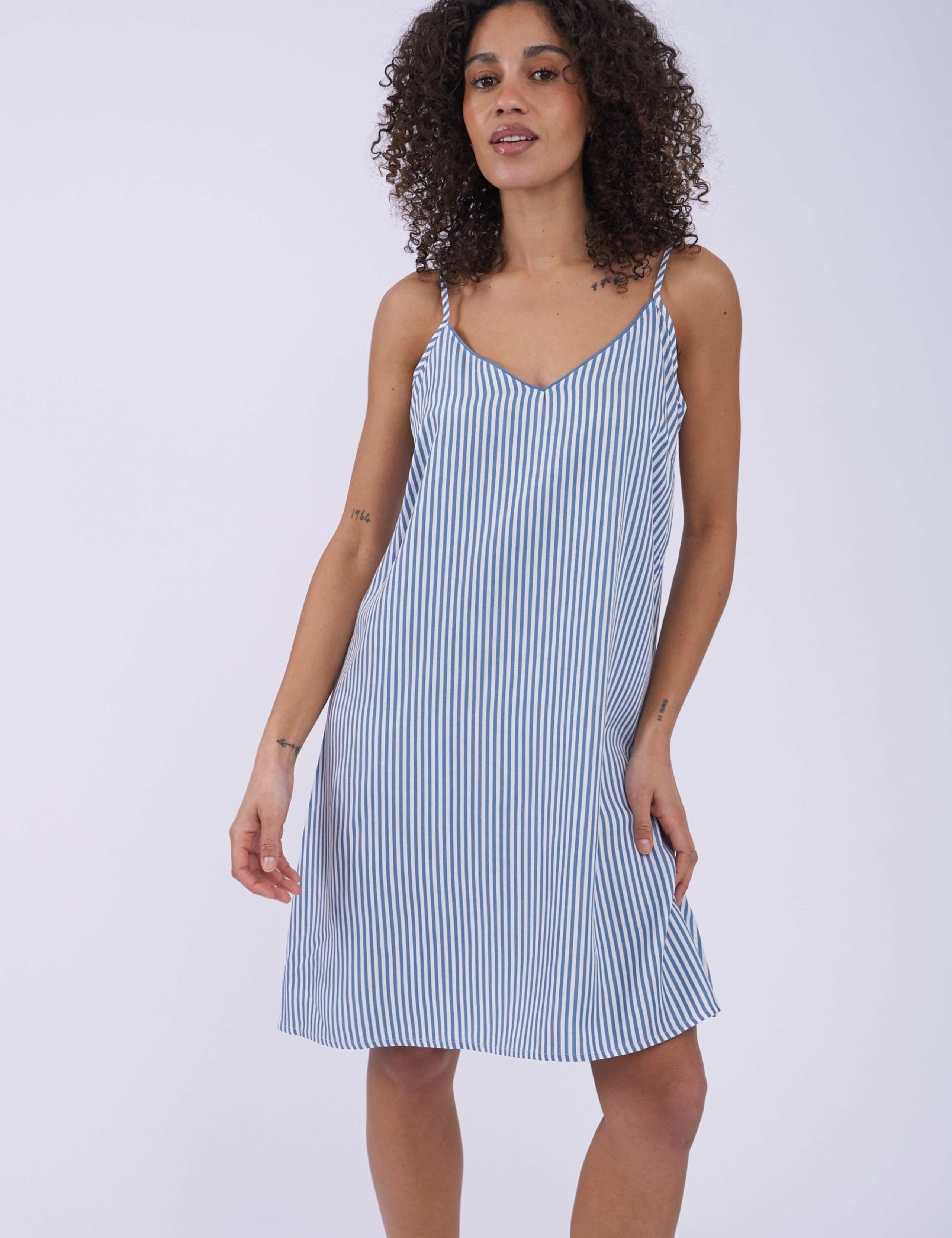 Striped Strappy Short Nightdress