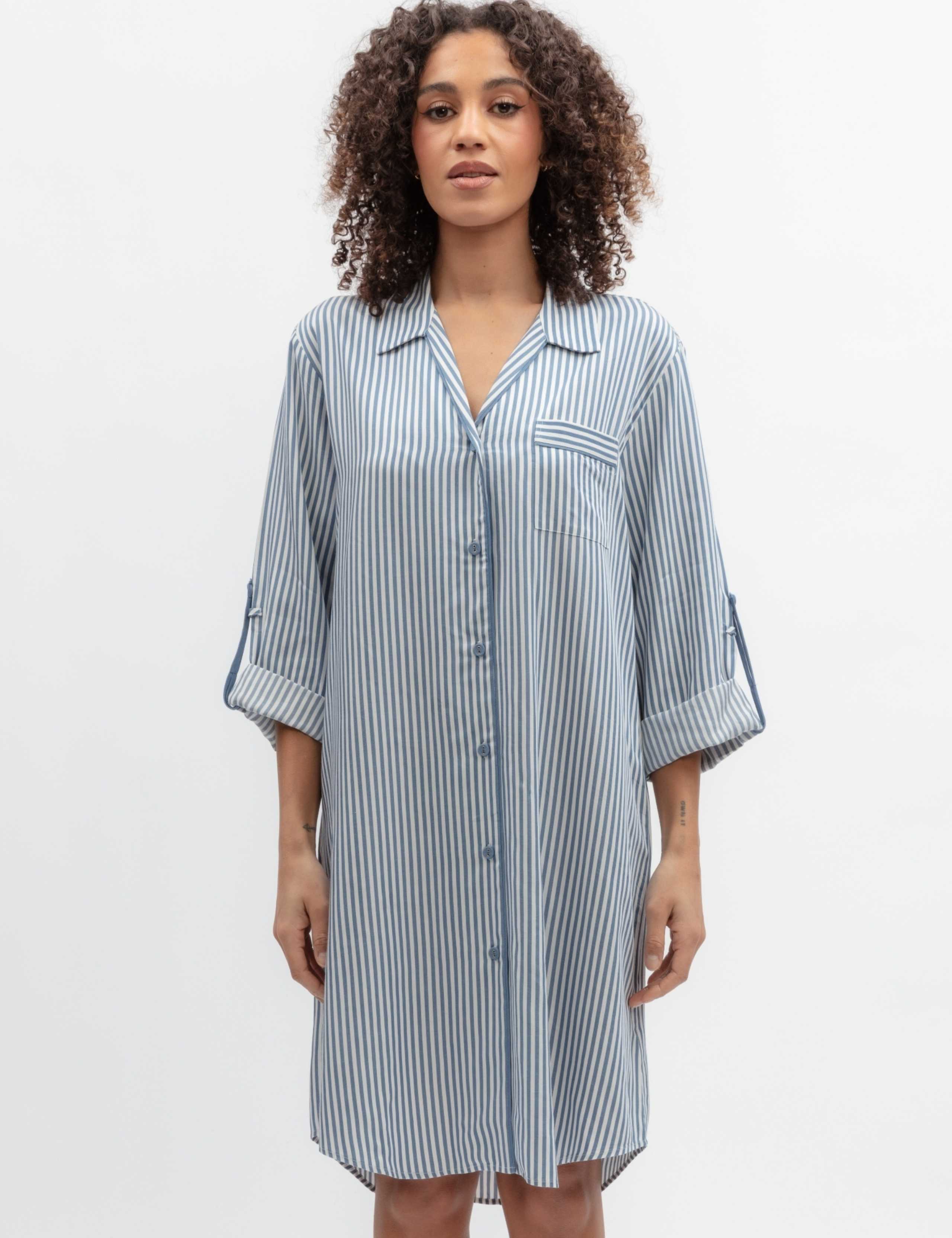 Pure Modal Striped Nightshirt