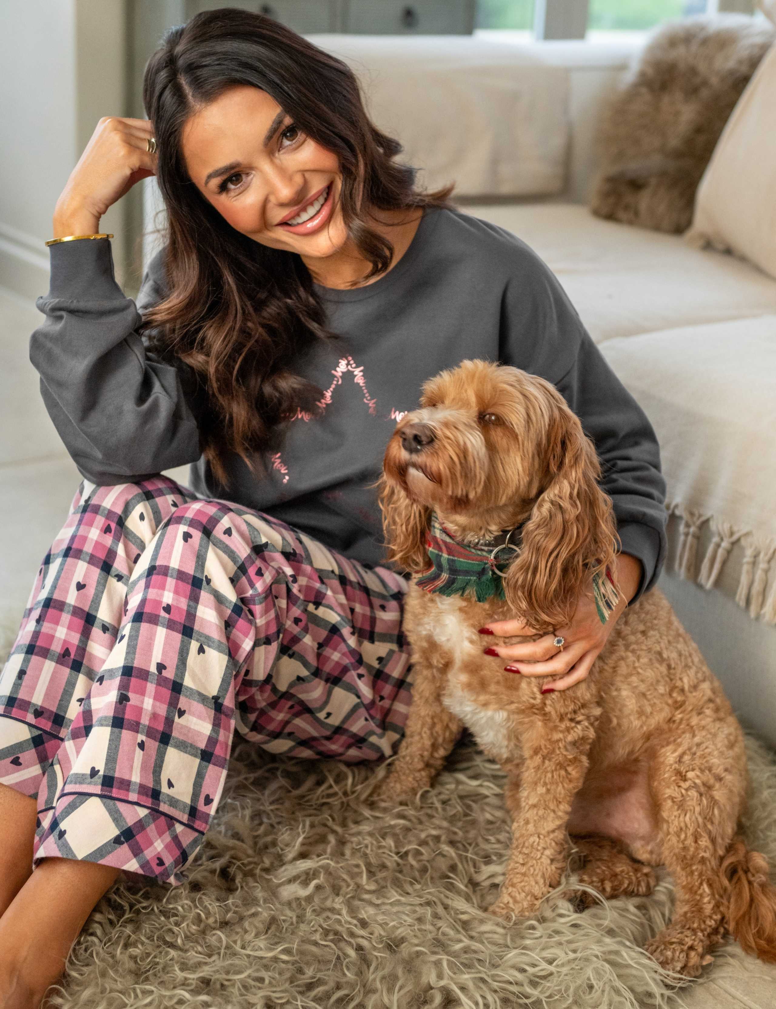 Pure Cotton Heart Check Pyjama Set